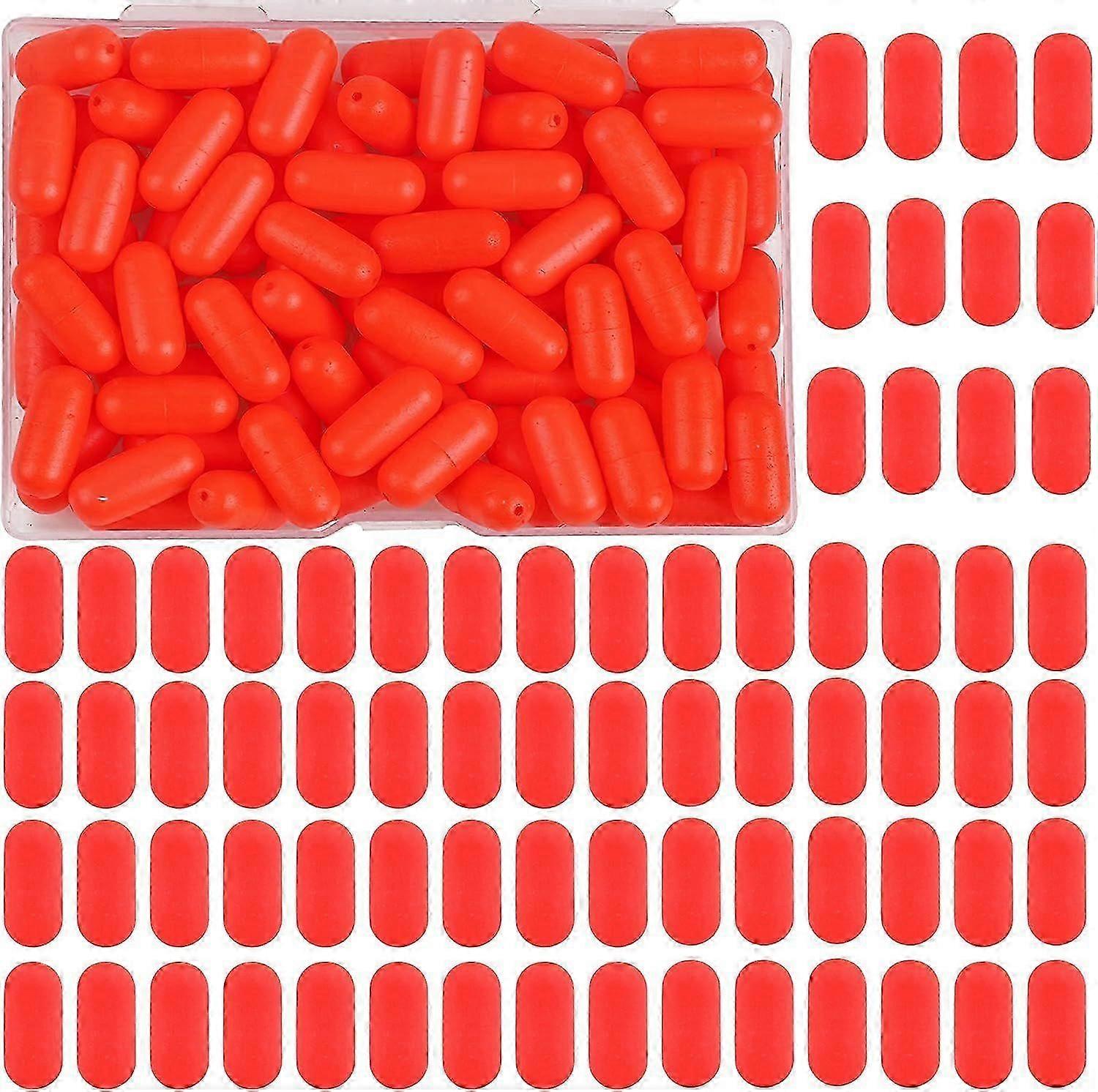 80PCS Foam Floats Pompano Fishing Rigs Cylinder Floats Pompano Rigs Fishing Rig