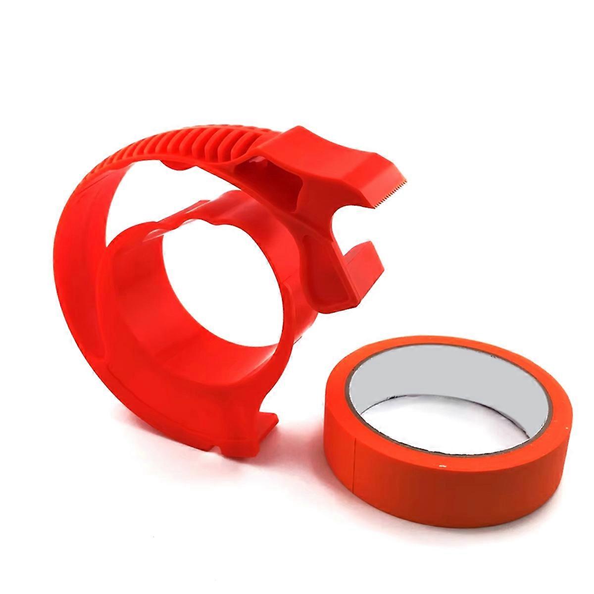 Painter Masking Tape Applicator Dispenser Machine with Tape Cutting Tool for Repair and Beautify Crack in Tile Red