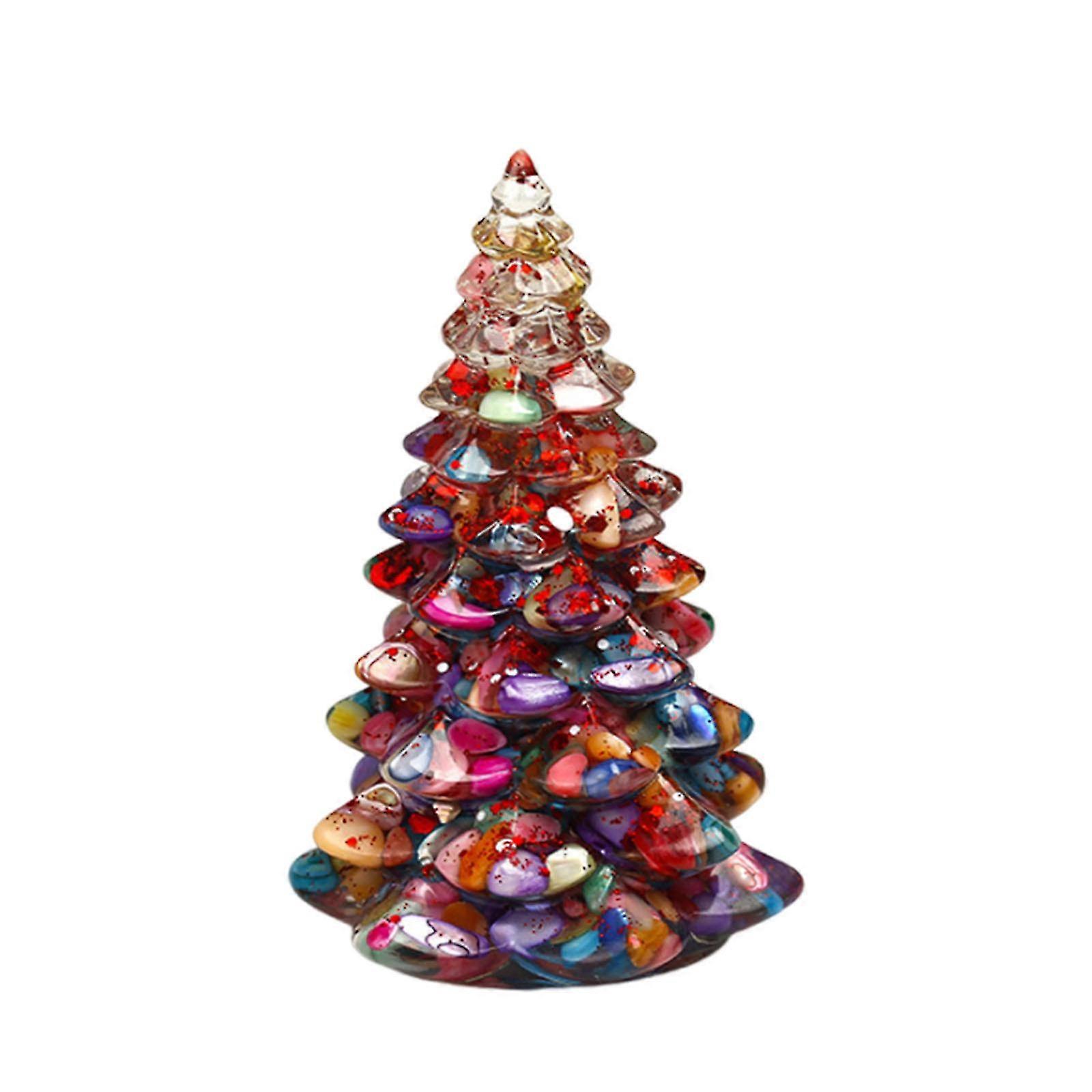 Christmas Tree Decorations: Mini Resin Ornaments for Home and Tabletop Use