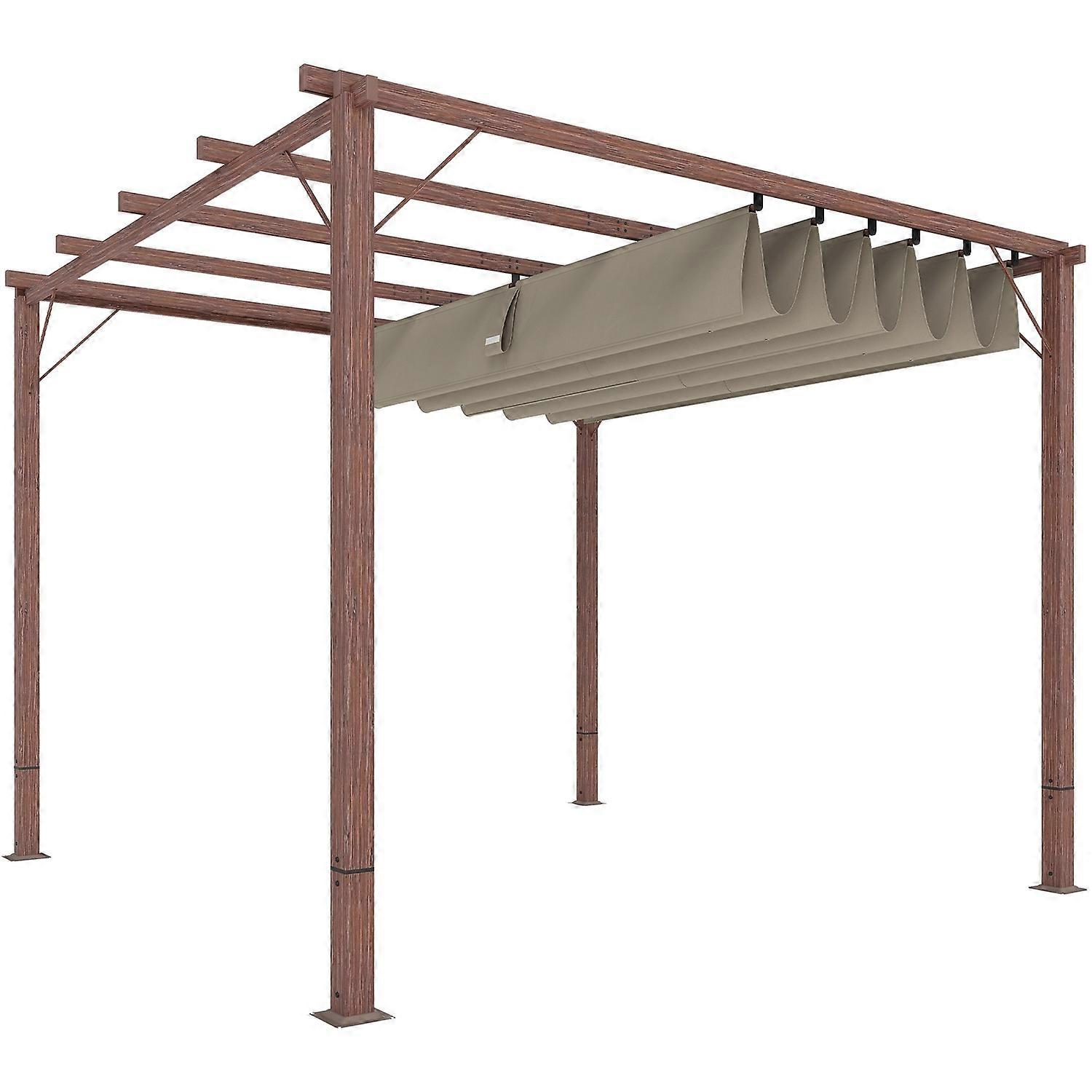 Adjustable 3x3m pergola, aluminium frame, UPF30+ screen