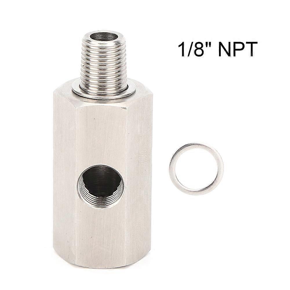 Connecteur de capteur de pression d'huile en T 1/8 po NPT pour turbocompresseur, raccord en acier inoxydable, pièces automobiles 1/8 po NPT