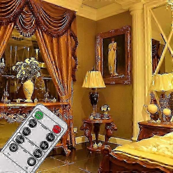 Timer-Controlled LED Tea Lights with Remote, Battery-Powered for Versatile Use