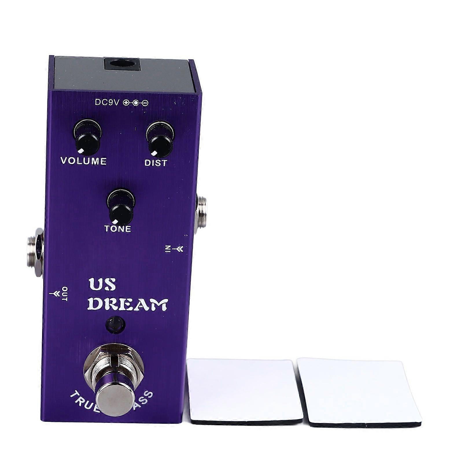 Guitar Distortion Effector Metal Shell Multiple Tones Electric Guitar Effect Pedal Knob Adjustment AN03 Purple