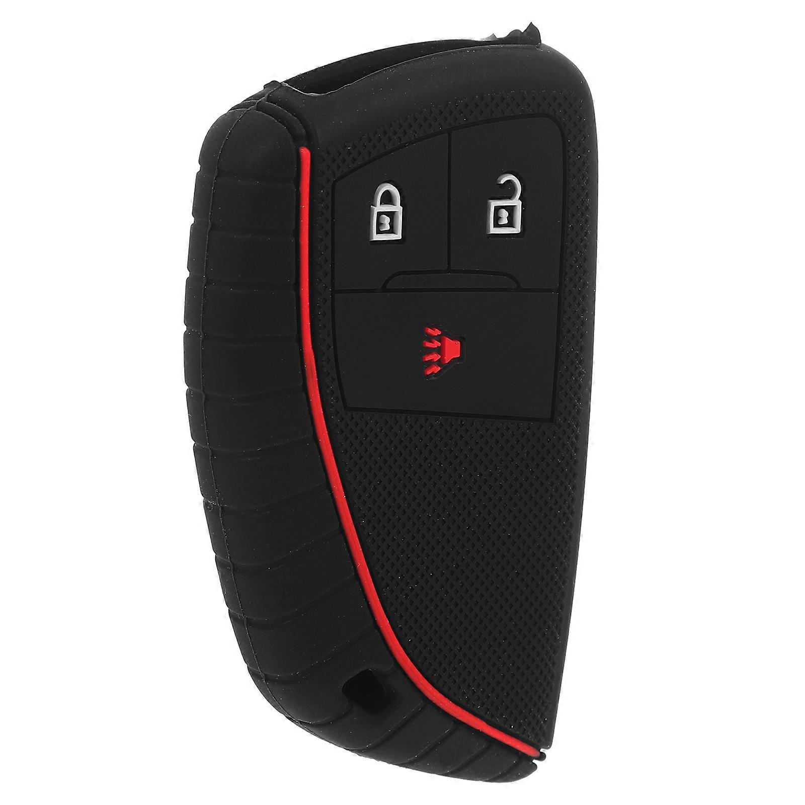 Car Key Fob Cover Silicone Protector for Vehicle Keys Black 4Pcs Kit