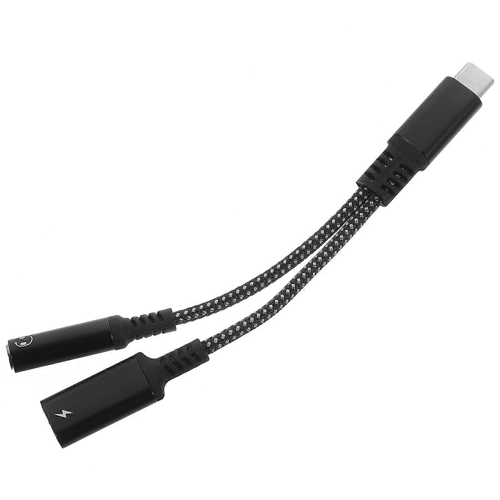 USB C to Aux Dongle Type C Headphone Adapter for USB C Devices Black Abs Zinc Alloy for 3.5mm Jack Adapter 1Set