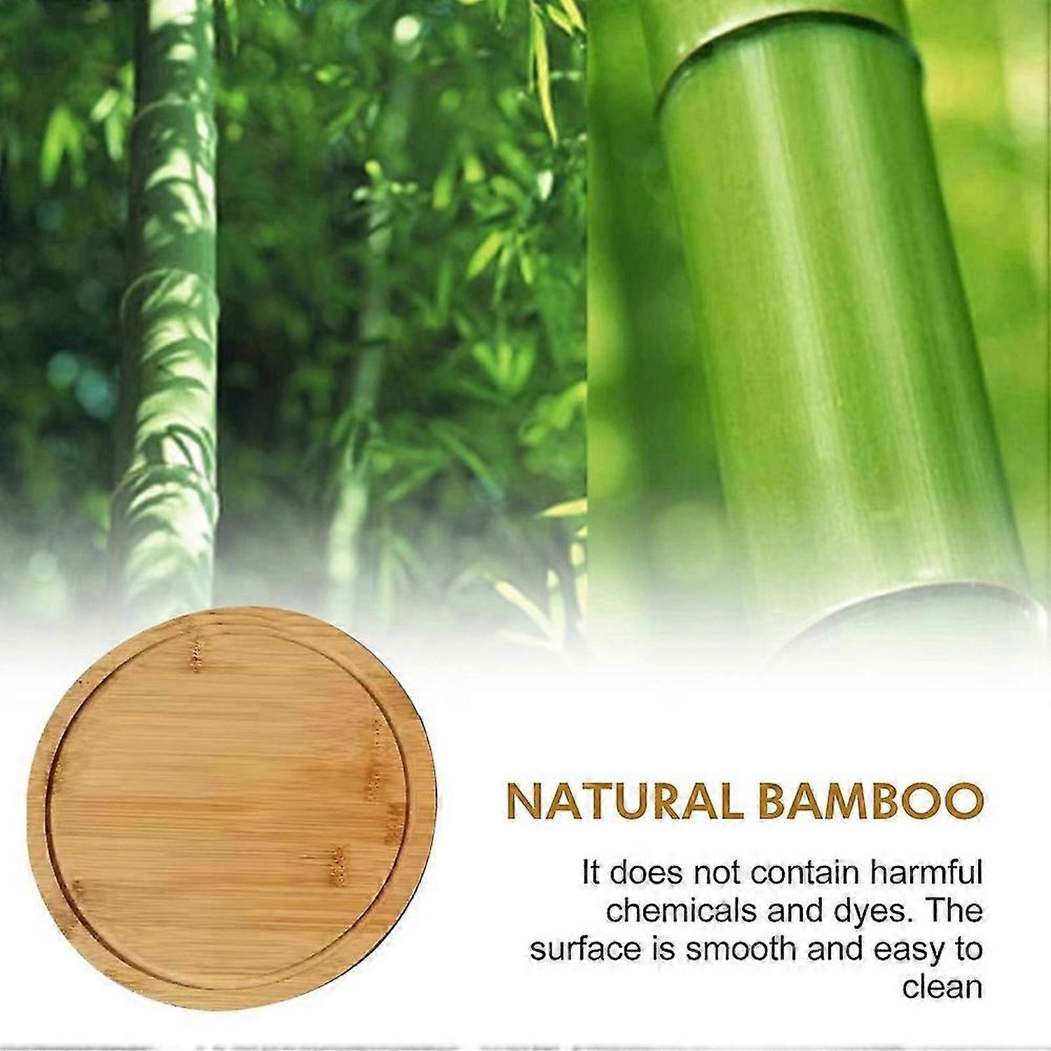 Bamboo Cheese Board Set Equipped with Round Wooden Boards for Picnics