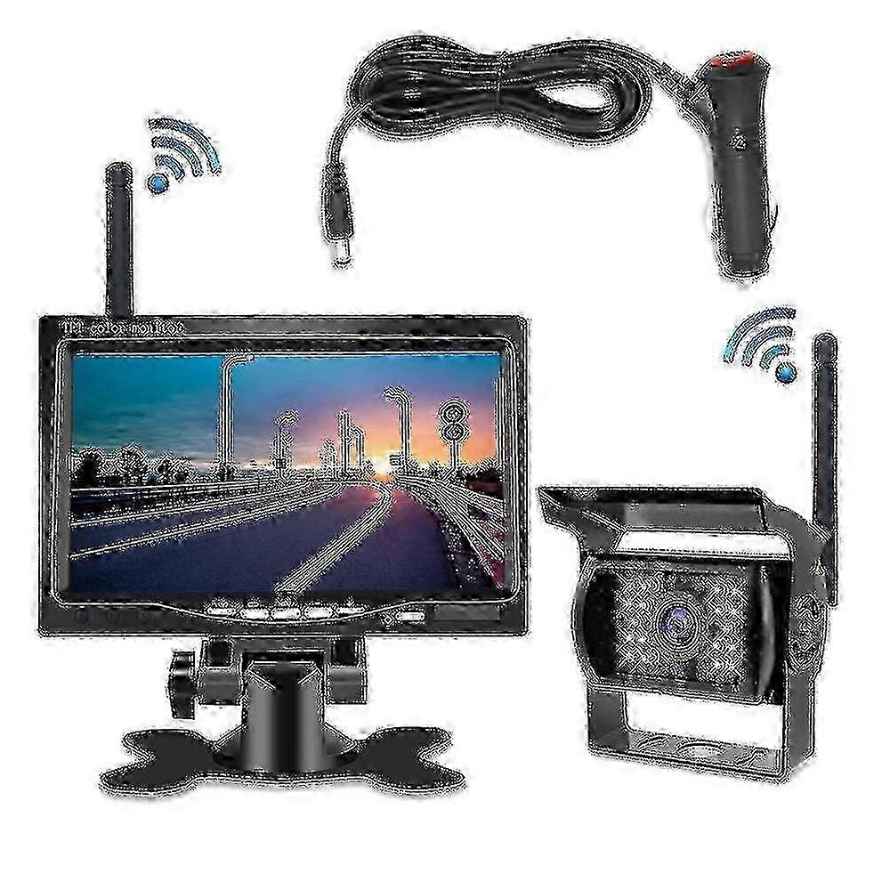 7inch Monitor Wireless Rear View Backup Camera Night Vision System For Car Rv Truck Bus