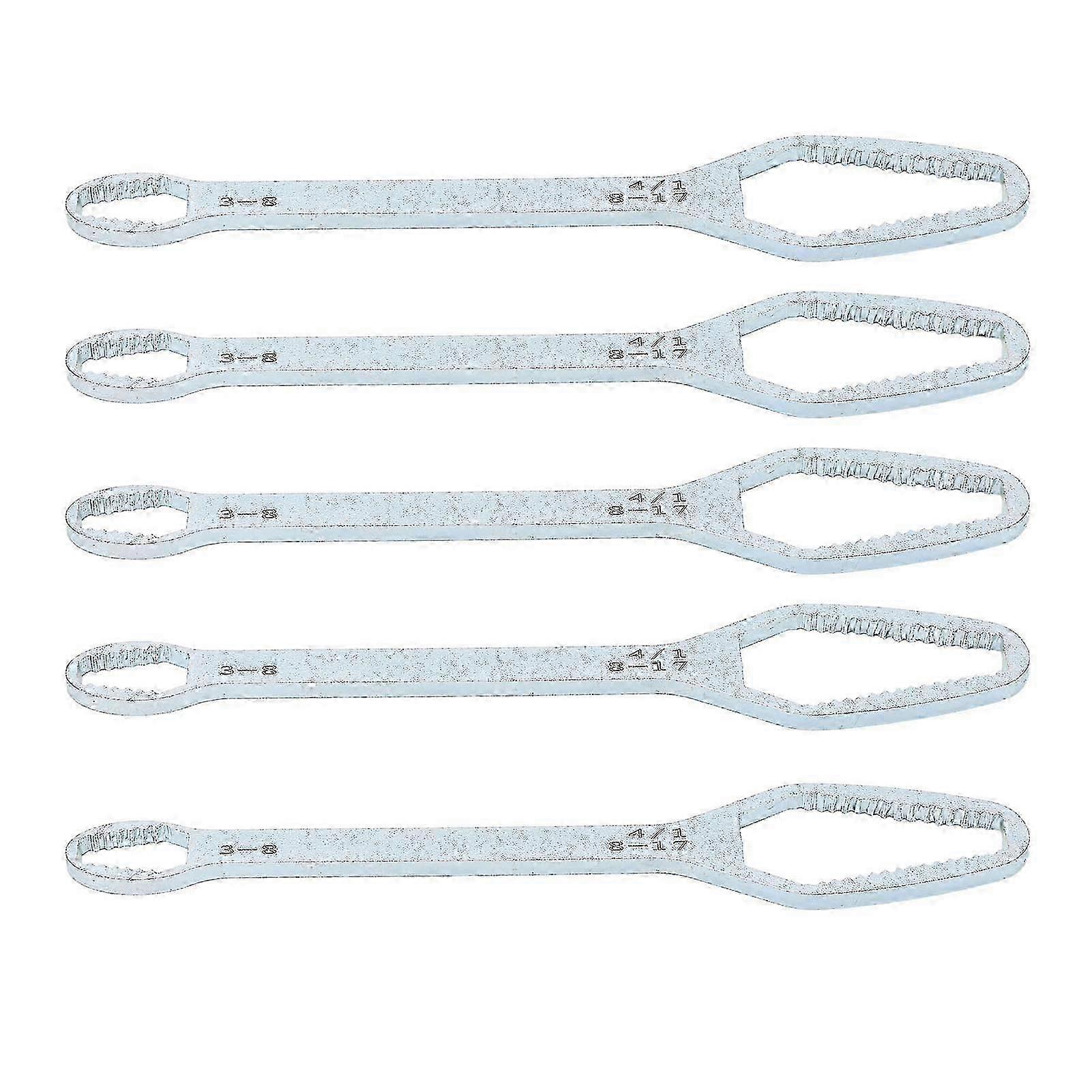 5Pcs Double Ended Self-Tightening Adjustable Wrench Set 3-17mm