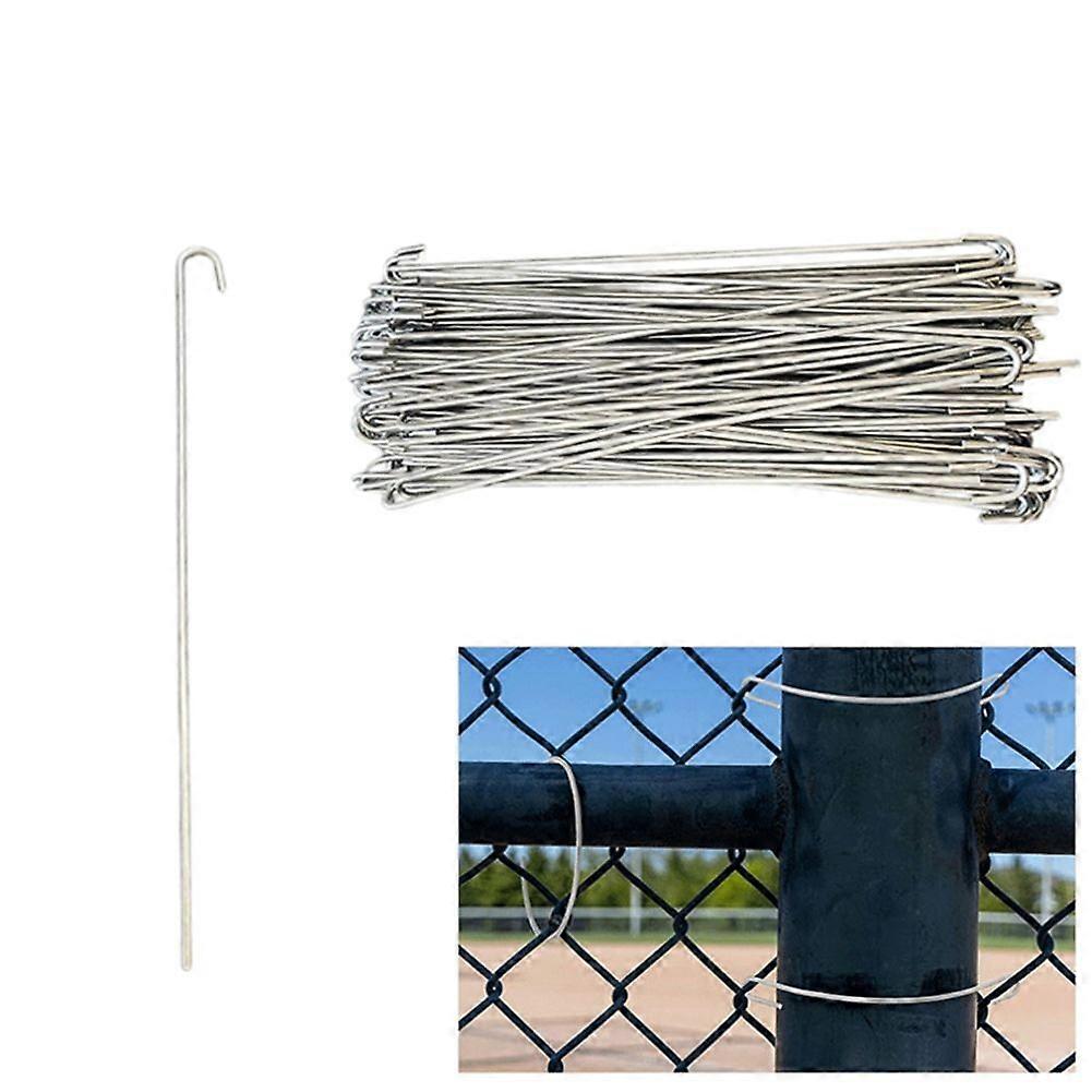 100Pcs Chain Link Fence Ties, Heavy Duty Fence Tie Wires,Chain Link Hook Ties Dog Fence Slat for Chain Link Fence 8IN