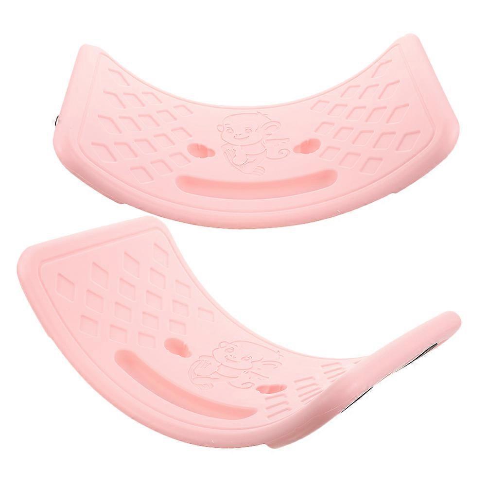 Wobble Balance Board 2Pcs Indoor Seesaw for Toddlers Develops Balance and Coordination in Pink Pe Material