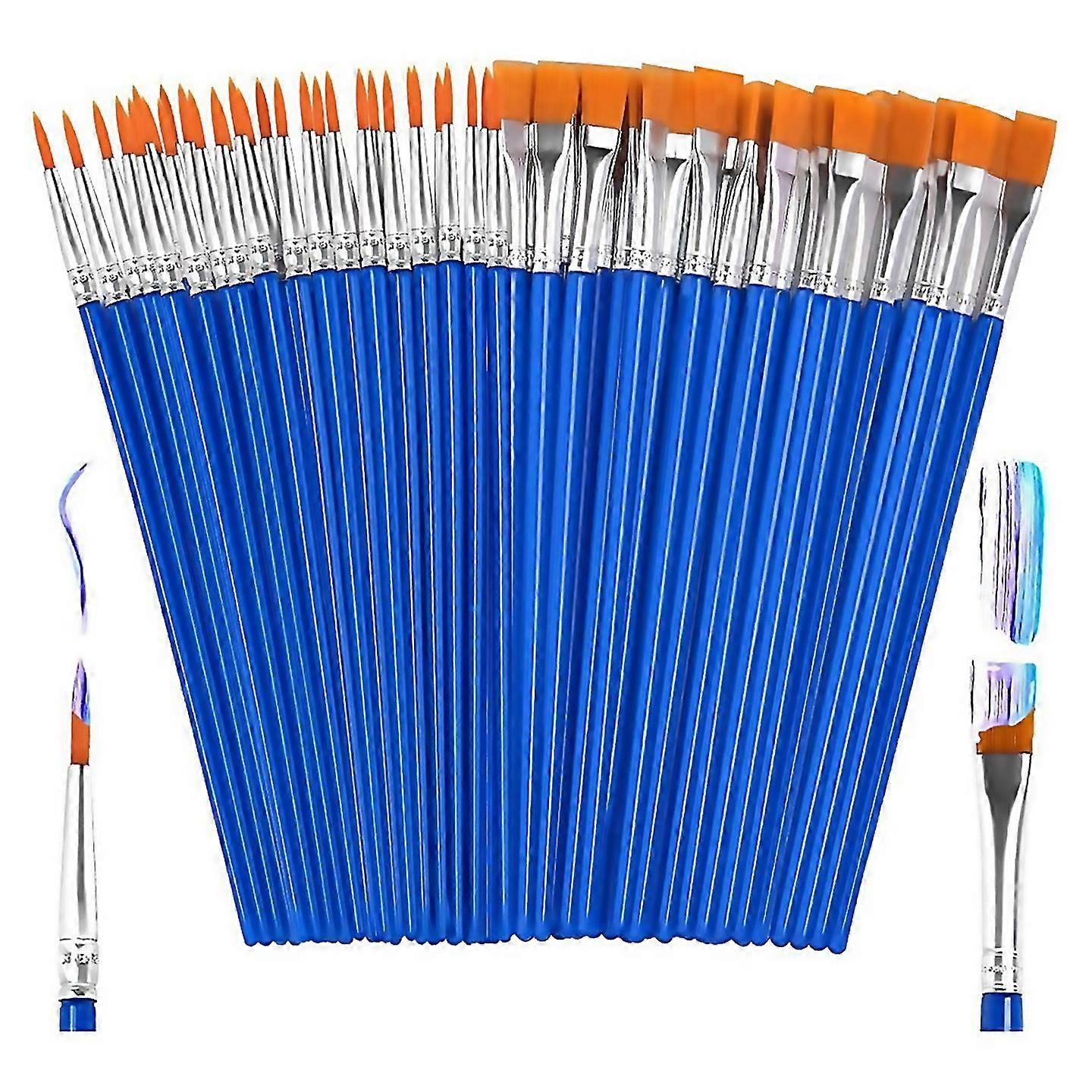 For 50pcs Paint Brushes Bulk Smallpaint Brushes For