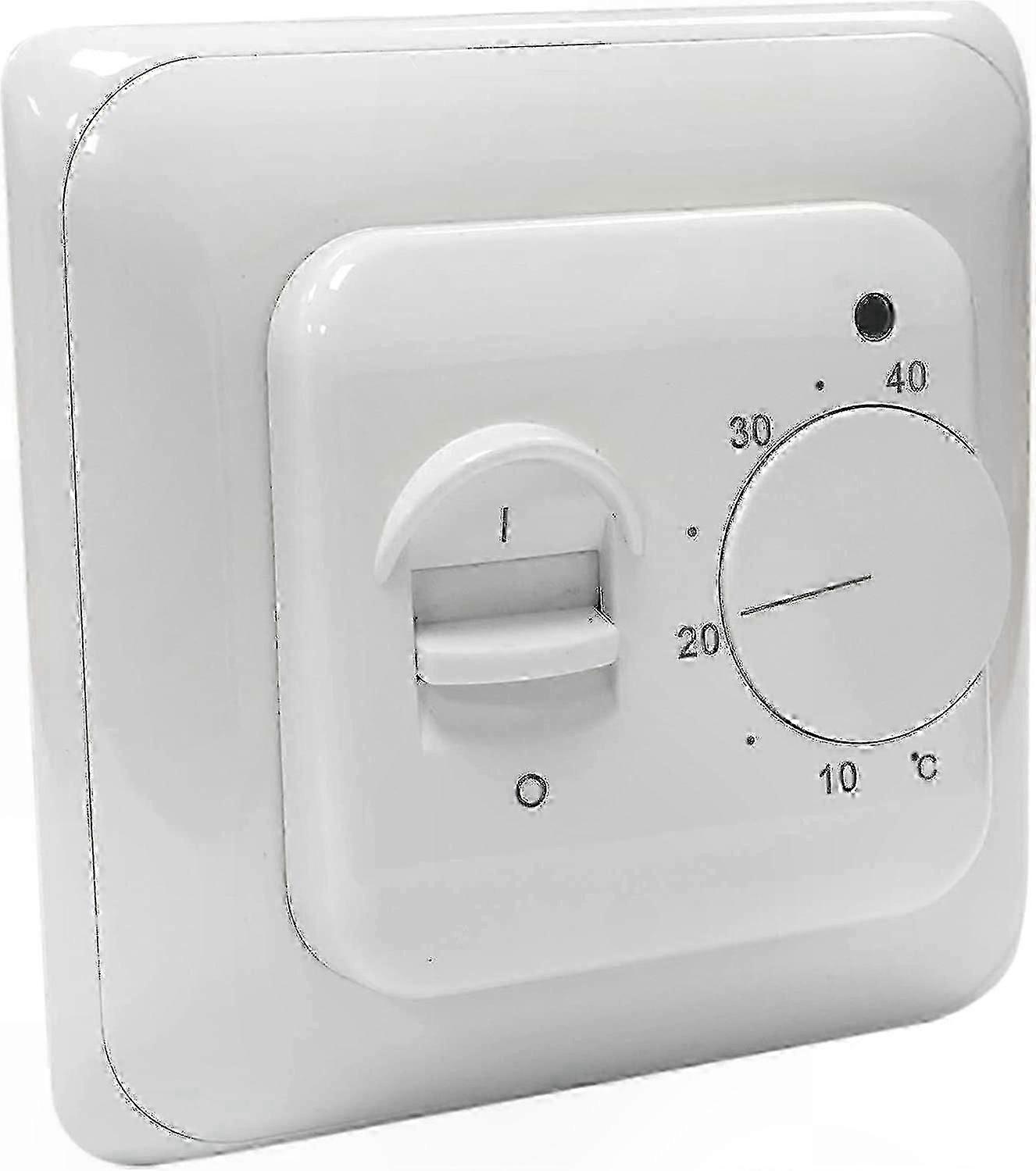 Manual Underfloor Heating Thermostat 220V 16A, Electric Floor Heating Controller with Floor Sensor Probe
