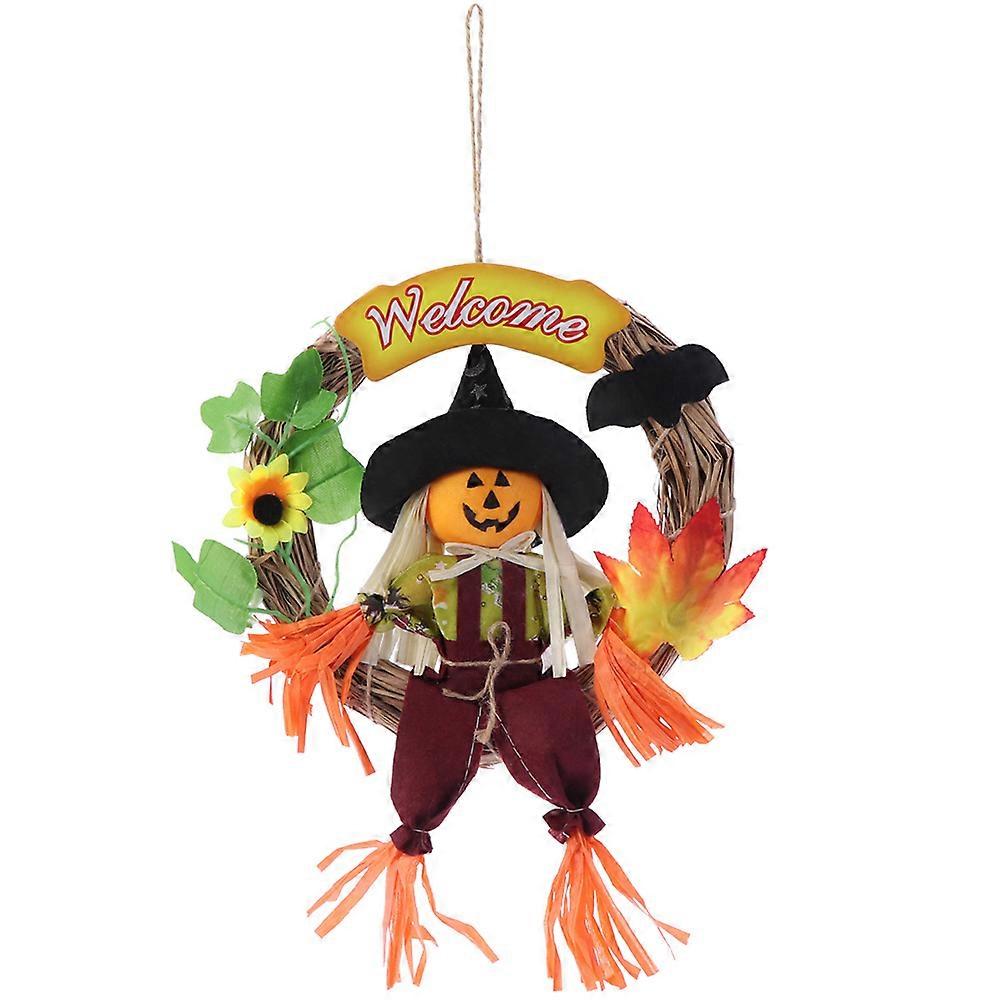 Smiling Face Halloween Door Hanging Pendant for 2Pcs Wall Decoration