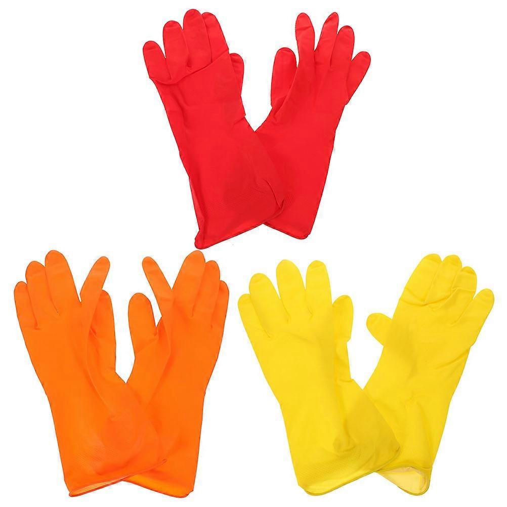 Dishwashing Gloves Latex Gloves for Cleaning 12Pairs Bright Assorted Color