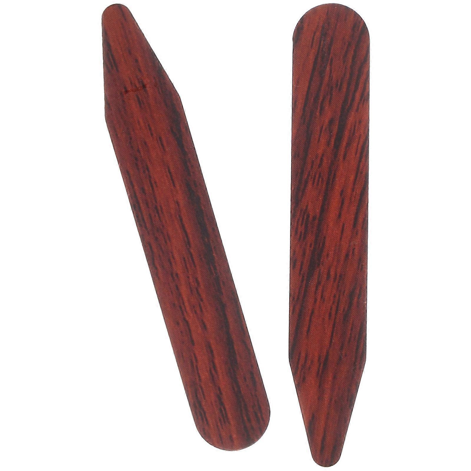 Wood Shirt Collar Stays Collar Support Fixing Tools for Men 6Pcs Set