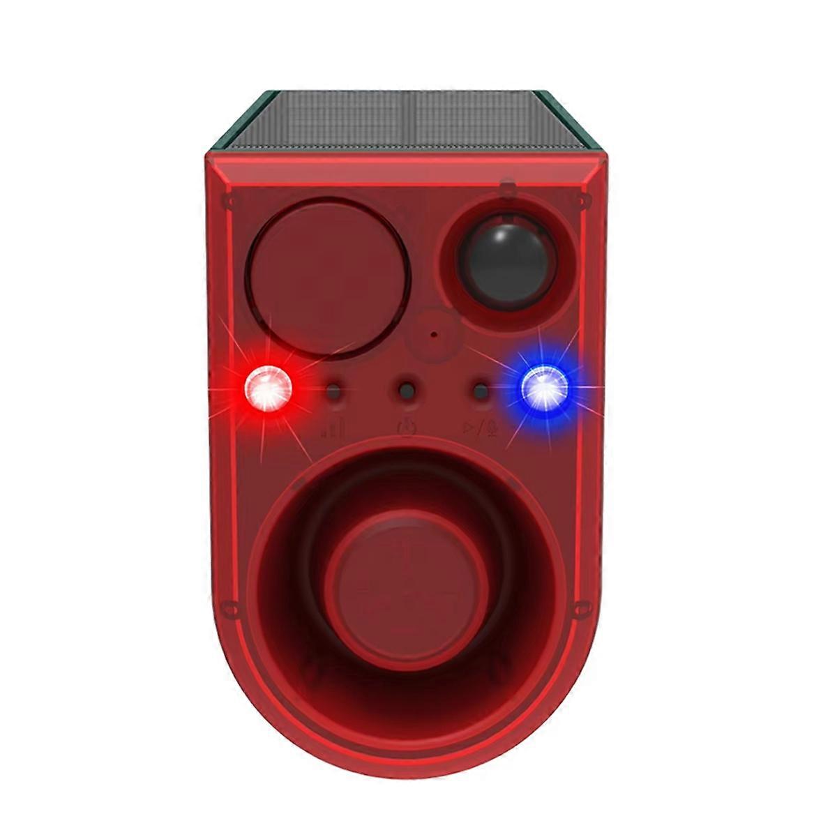 Solar Outdoor Sensor Alarm with Remote Control Waterproof 129dB Loud Sound Noise Maker for Yard Garden