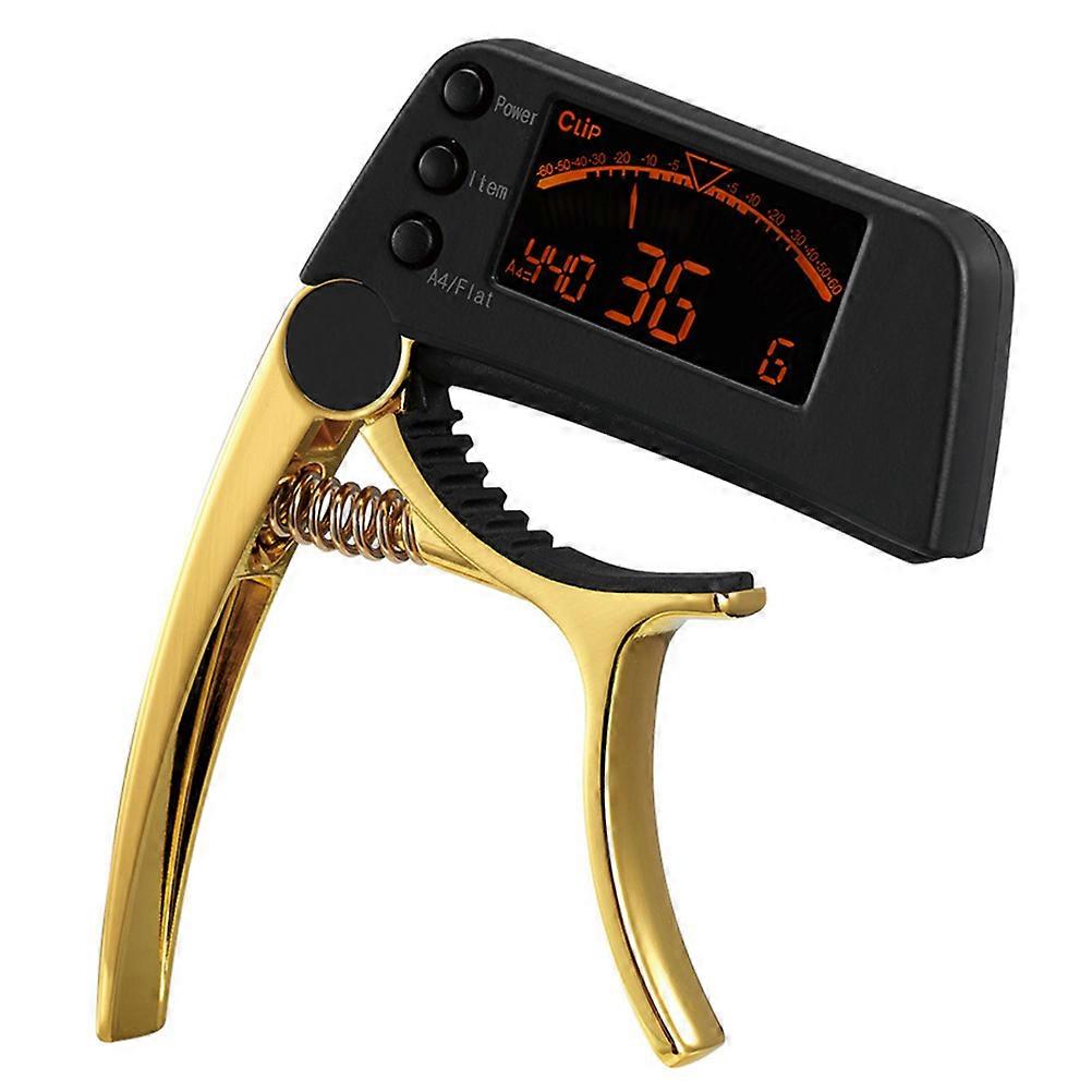 Digital LCD Guitar Tuner Capo 3Pcs Suitable For Ukulele Banjo And Mandolin With Fast Response And High Accuracy For Practice