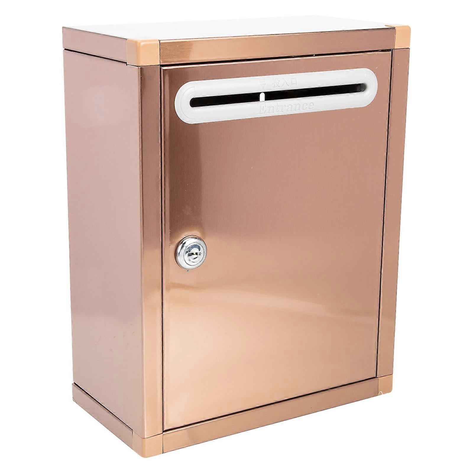 Complaint Box Large Mailbox for Letters 2Pcs Golden Hanging Metal Box