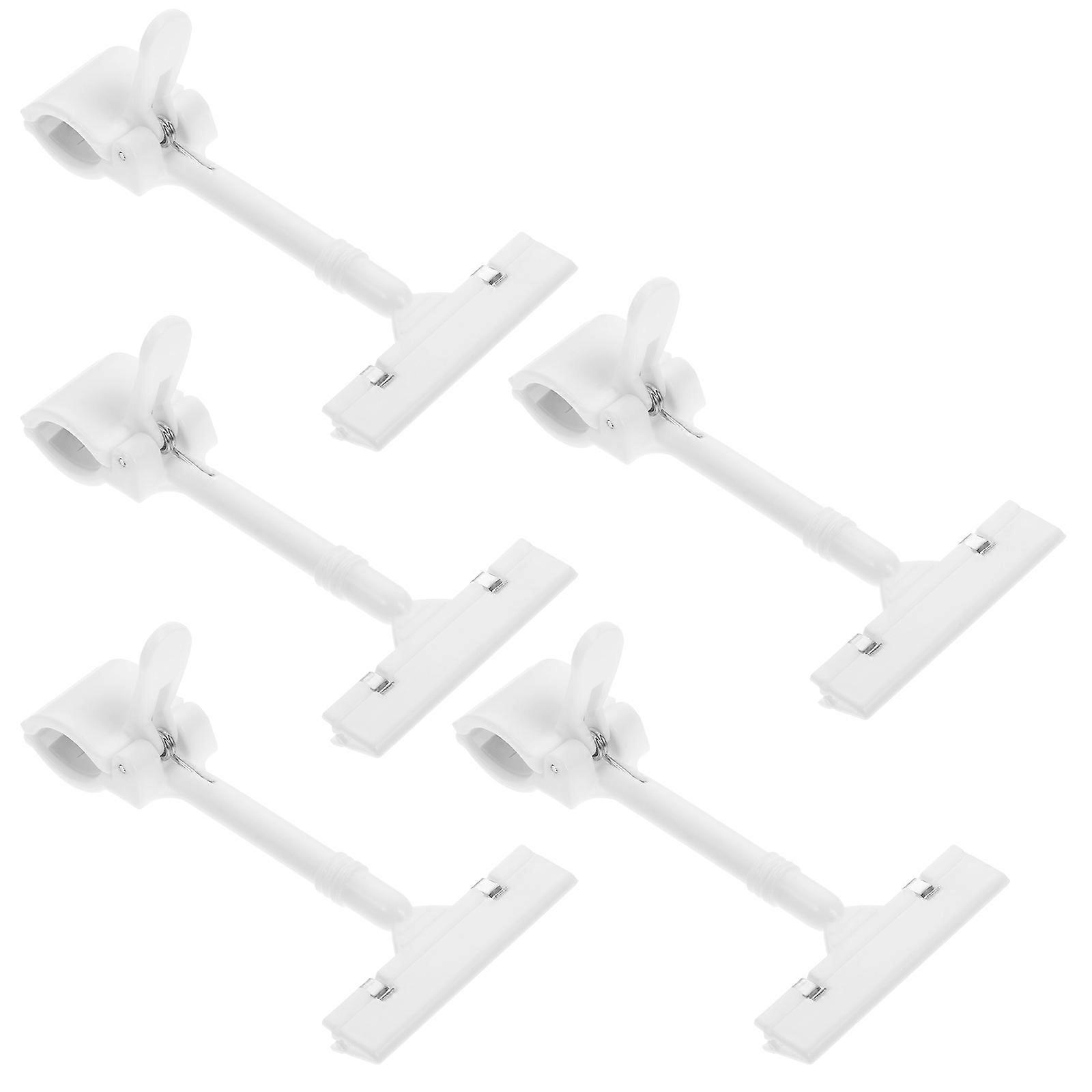 Display Stand Plastic Shelf Clamp for Holding Use 15Pcs White Holders