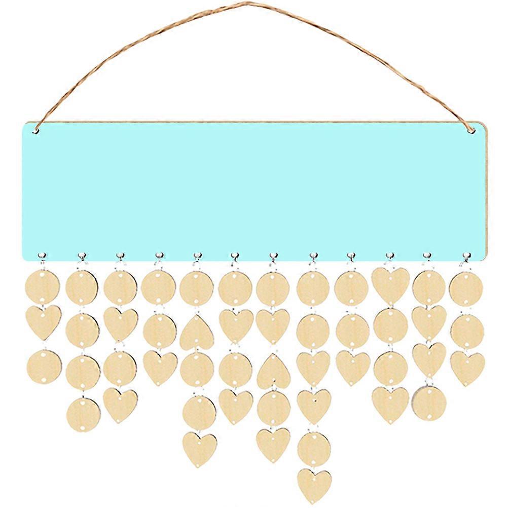 Beige Wood Decorative Calendar For Home And Office Use 40X12CM Great For Special Occasions 1 Set