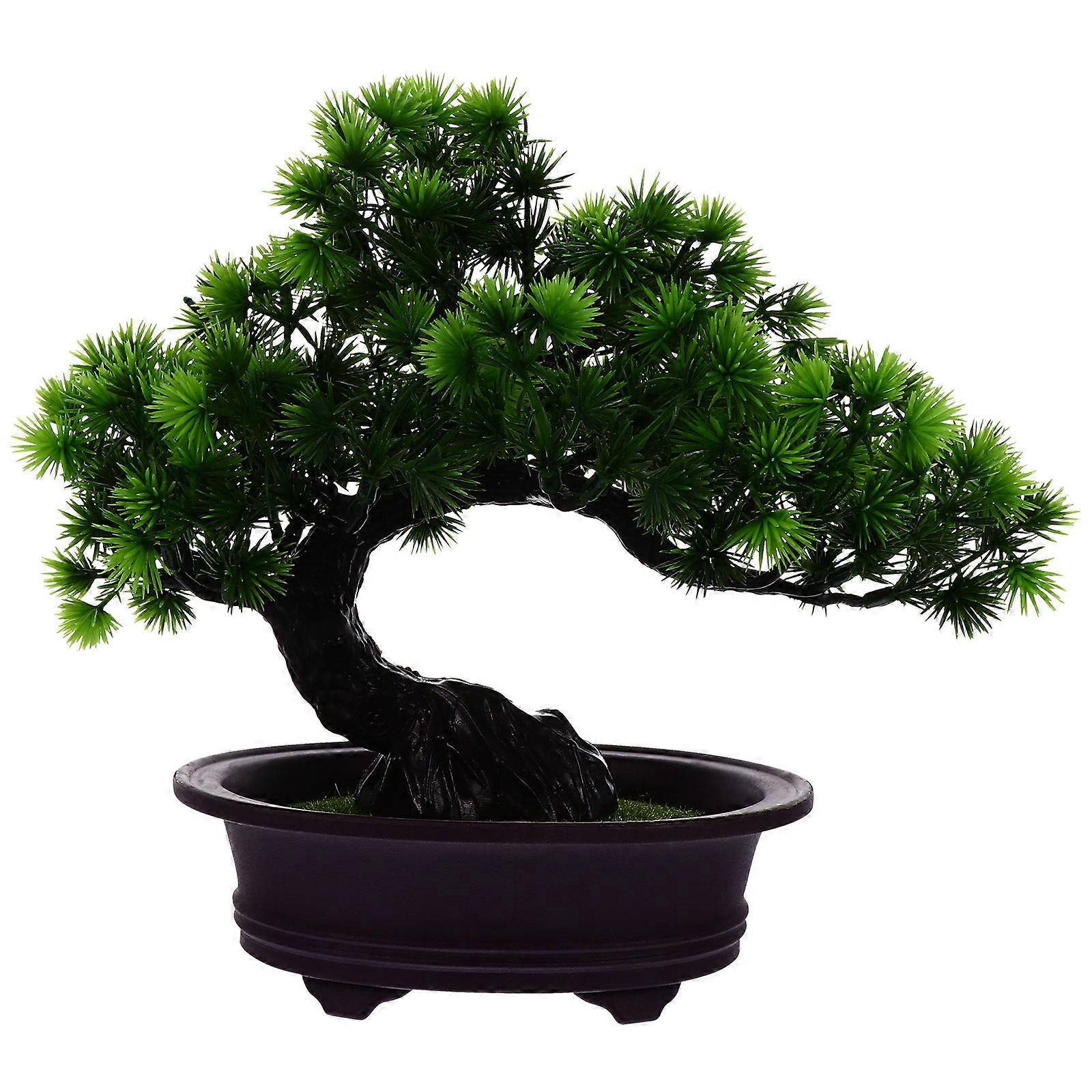 Artificial Plant Simulation Bonsai Pine for Decoration 3Pcs Pack