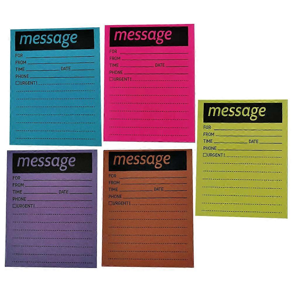 Daily Use Message Pad Multi-Function for Writing 5 Assorted Color Books