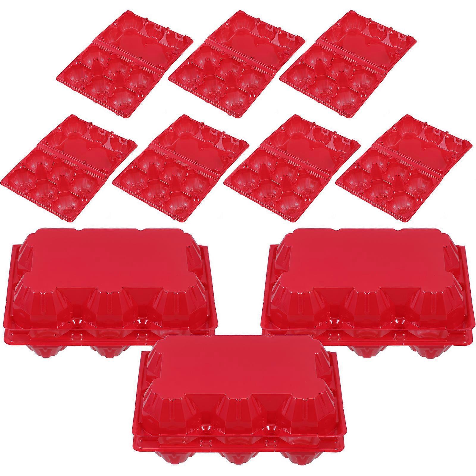 Egg Storage Container Plastic Carton with Lid 10Pcs Pack