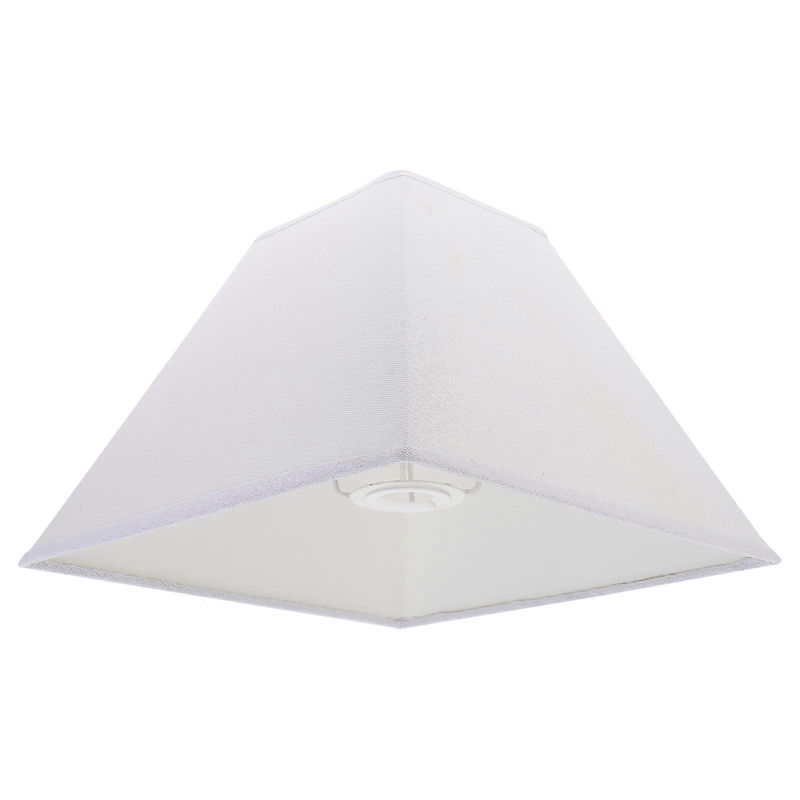 Practical Cloth Lampshade Simple Light Protector Home Users White Color Cotton Polyester Blend Material 28X28X18CM Dust Protection 1Pcs