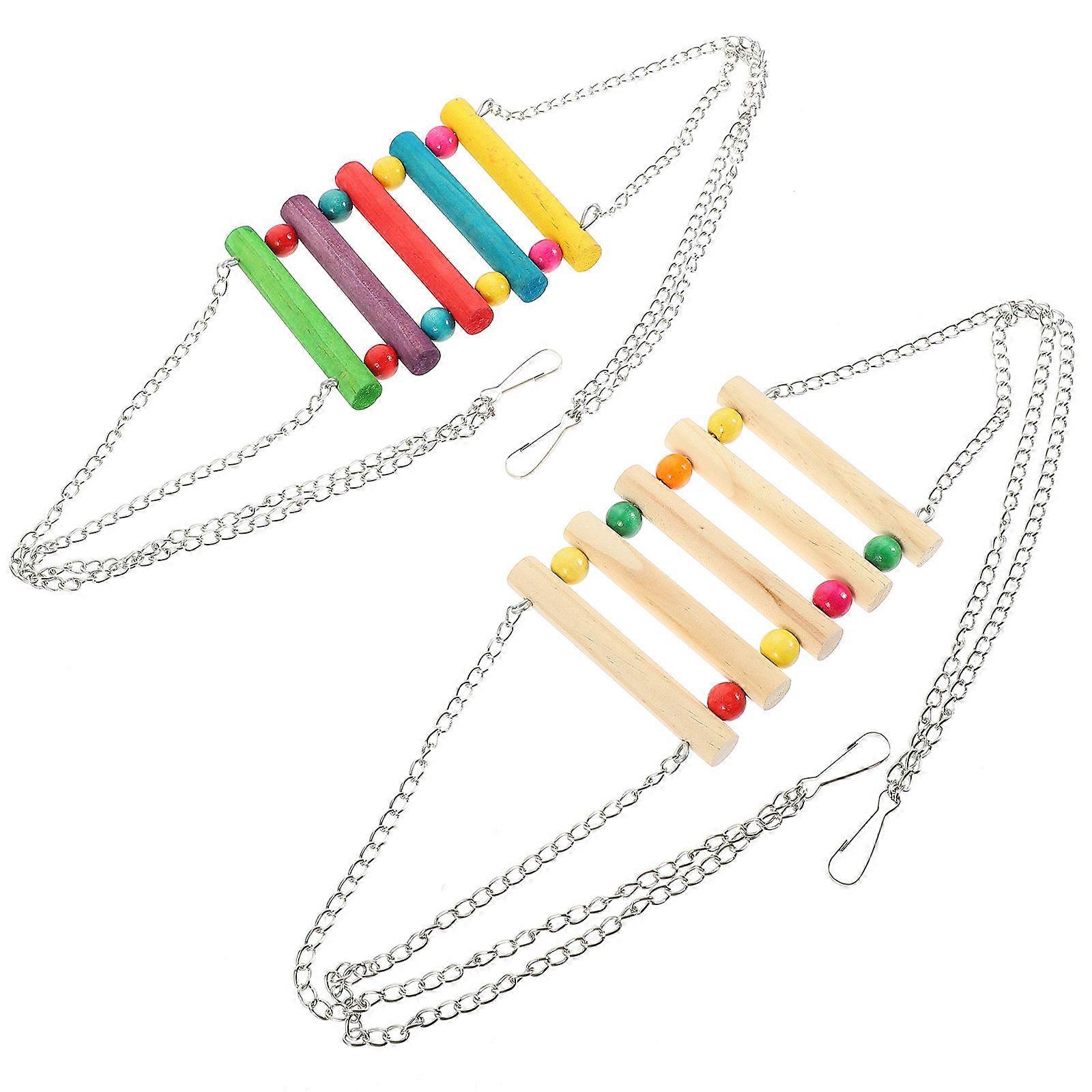 Supporto per trespolo per uccelli, accessori per gabbie, pappagalli, gioco interattivo, 2 pezzi