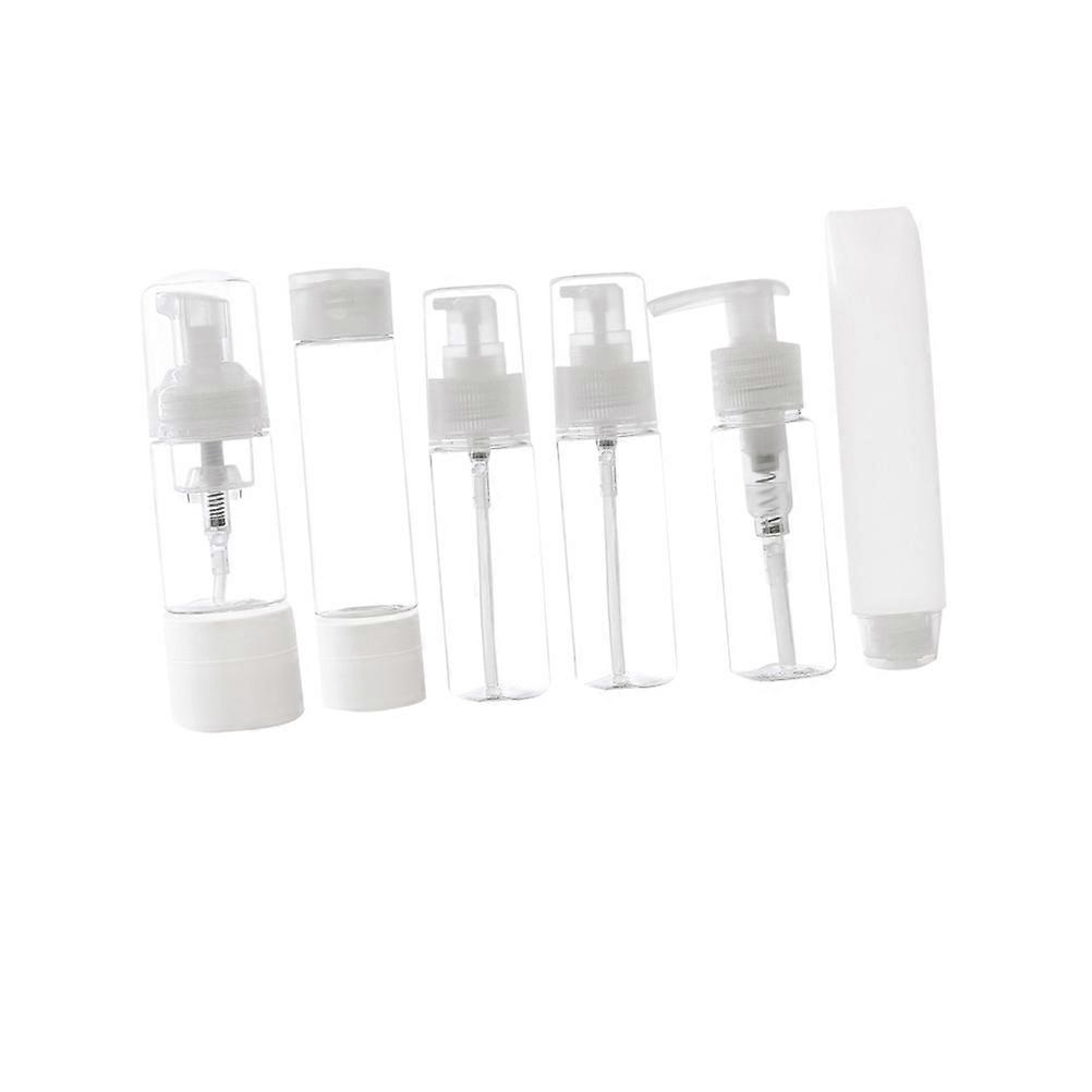 Cosmetics Subpackaging Bottle Set for Travel Press Pump 2Sets Transparent