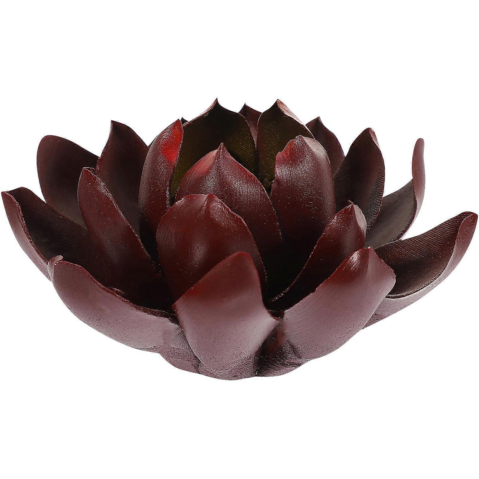 4Pcs Brown Ceramic Incense Holder for Practical Decorative Use Lotus Base