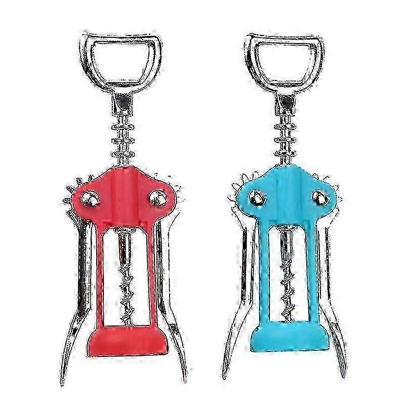 2-Pack Winged Corkscrew Set - Self-Centering Wine/Champagne Opener with Ergonomic Grip_MM2