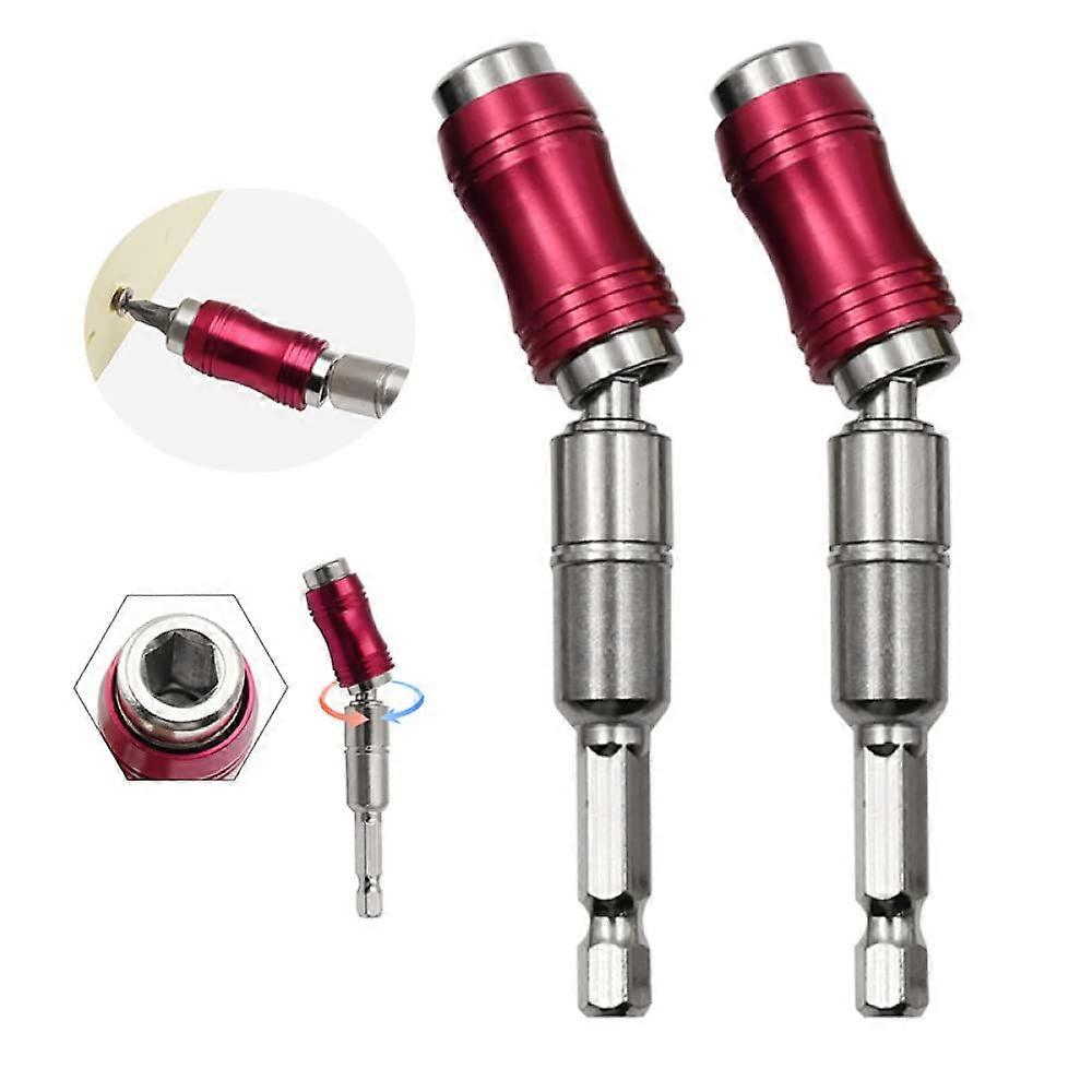 Magnetic Swivel Bit Holder Set, Flexible Magnetic Drill Extender, Universal Connection Rod for Tight Spaces, Angled Access (2 Pieces)