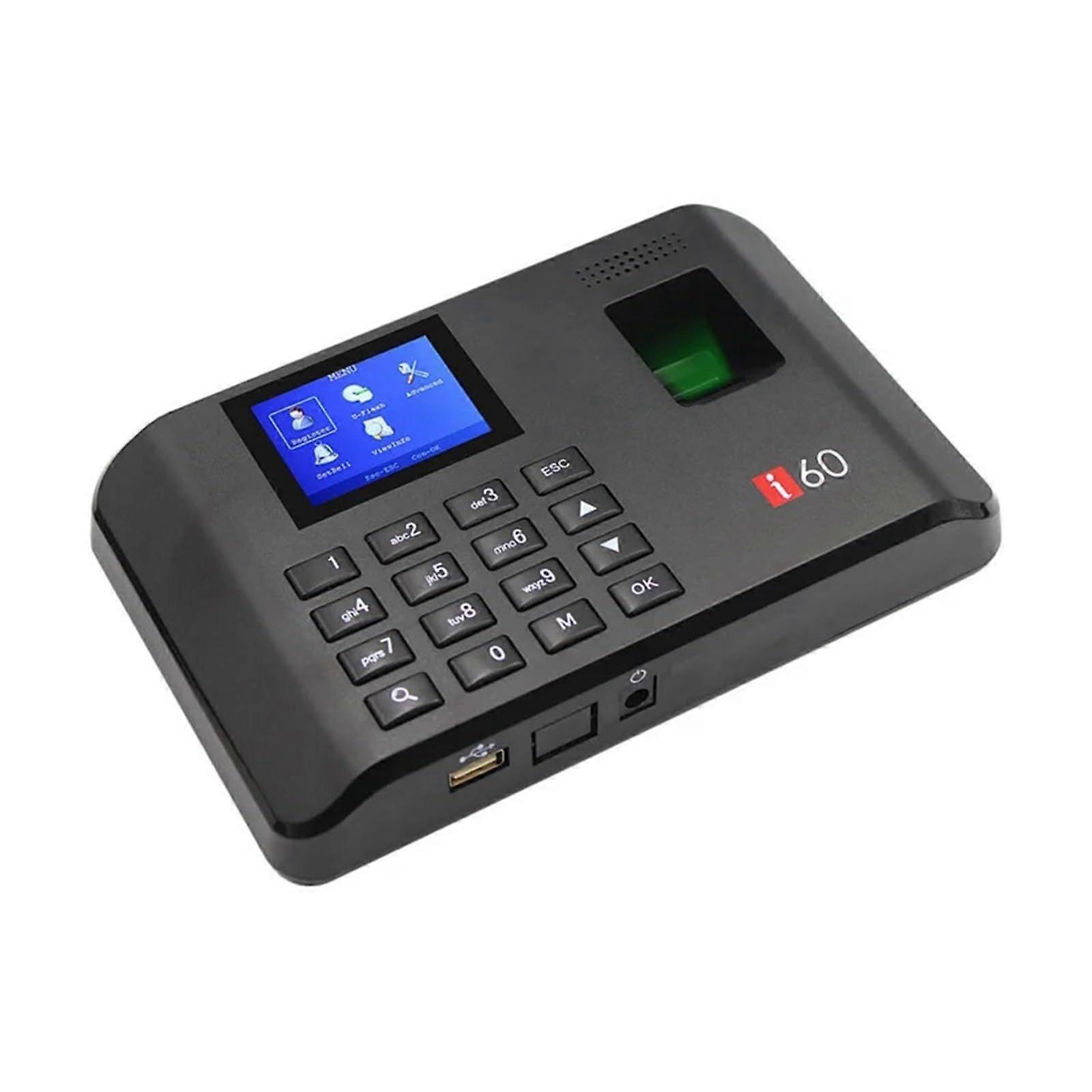 Biometric Attendance System USB Fingerprint Time Clock For Employees  Exit Entrance Reader Black