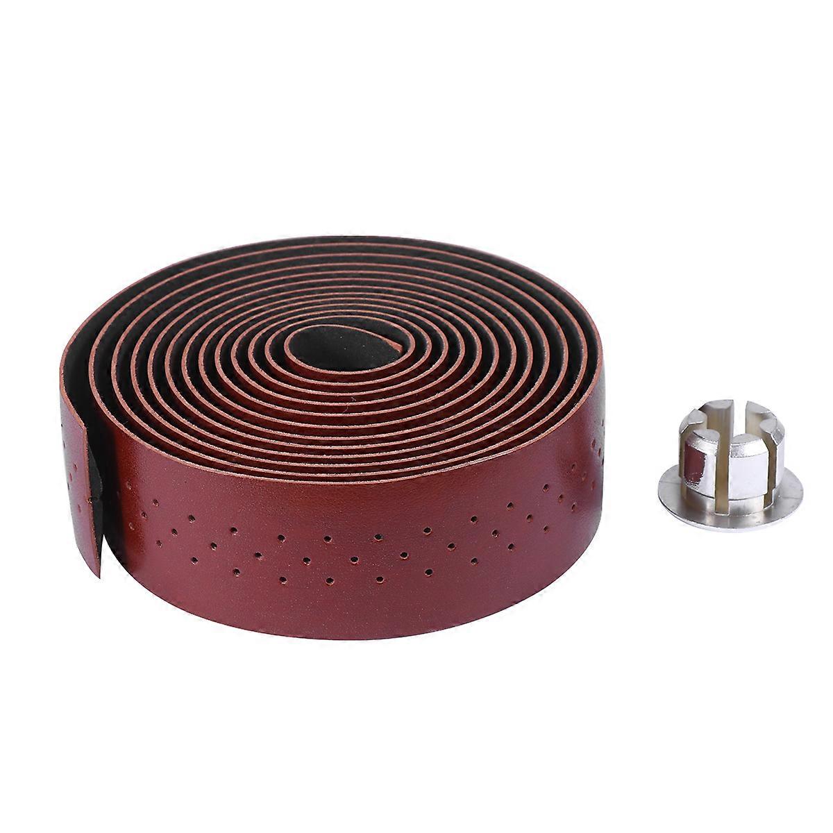 Handlebar Strips PU Shock-Absorbant Tape for Bicycle Use 3Sets Brown