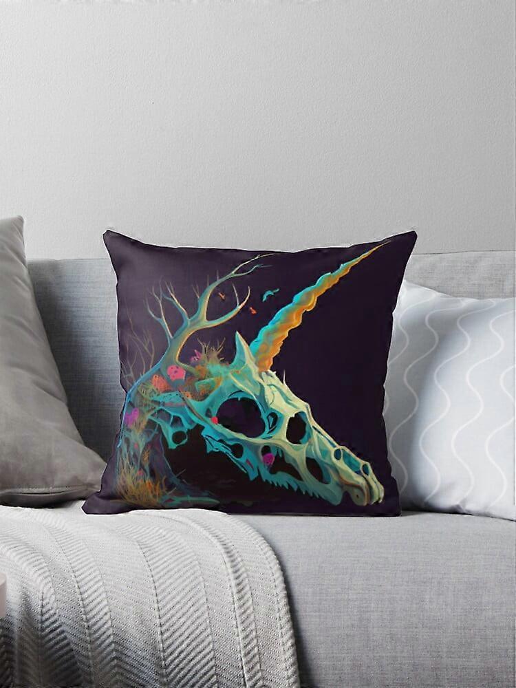 AIVO The Last Unicorn Skull Riddle 2 Copricuscini Copricuscino Copricuscino Divano Due Lati