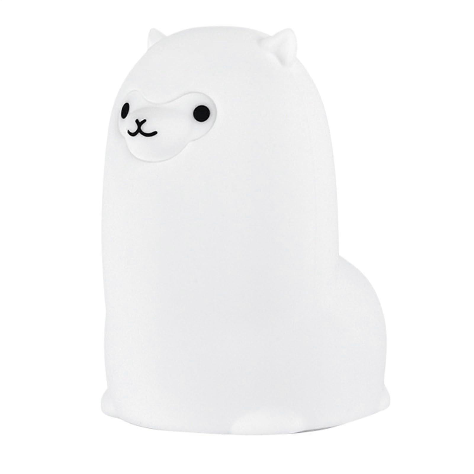 Animal Nightlight Silicone Lamp Squishy Soft 3.35 x 4.06 x 5.12 In Battery Operated Nursery Table Lamp Soothing Glow