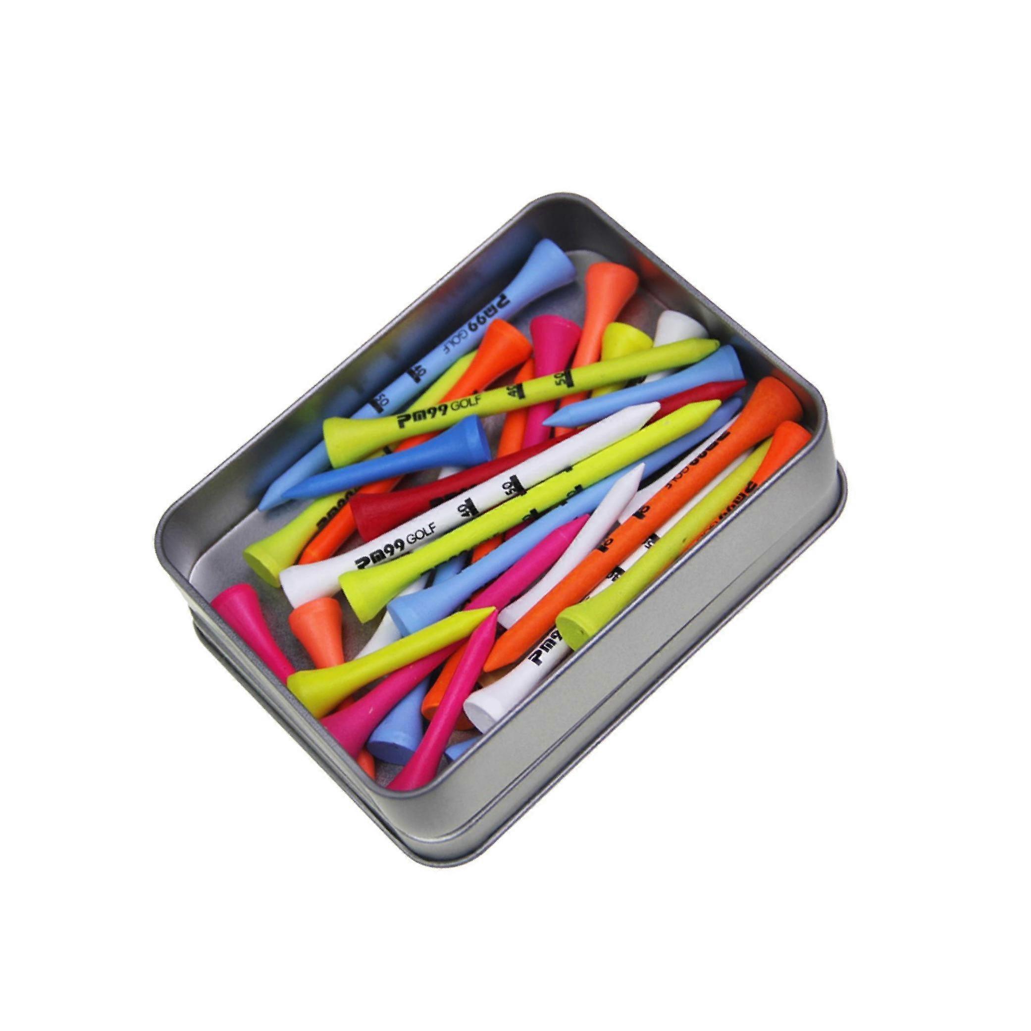 30 Pieces Durable Golf Tees 42/70/83mm Multicolor with Storage Case Reusable