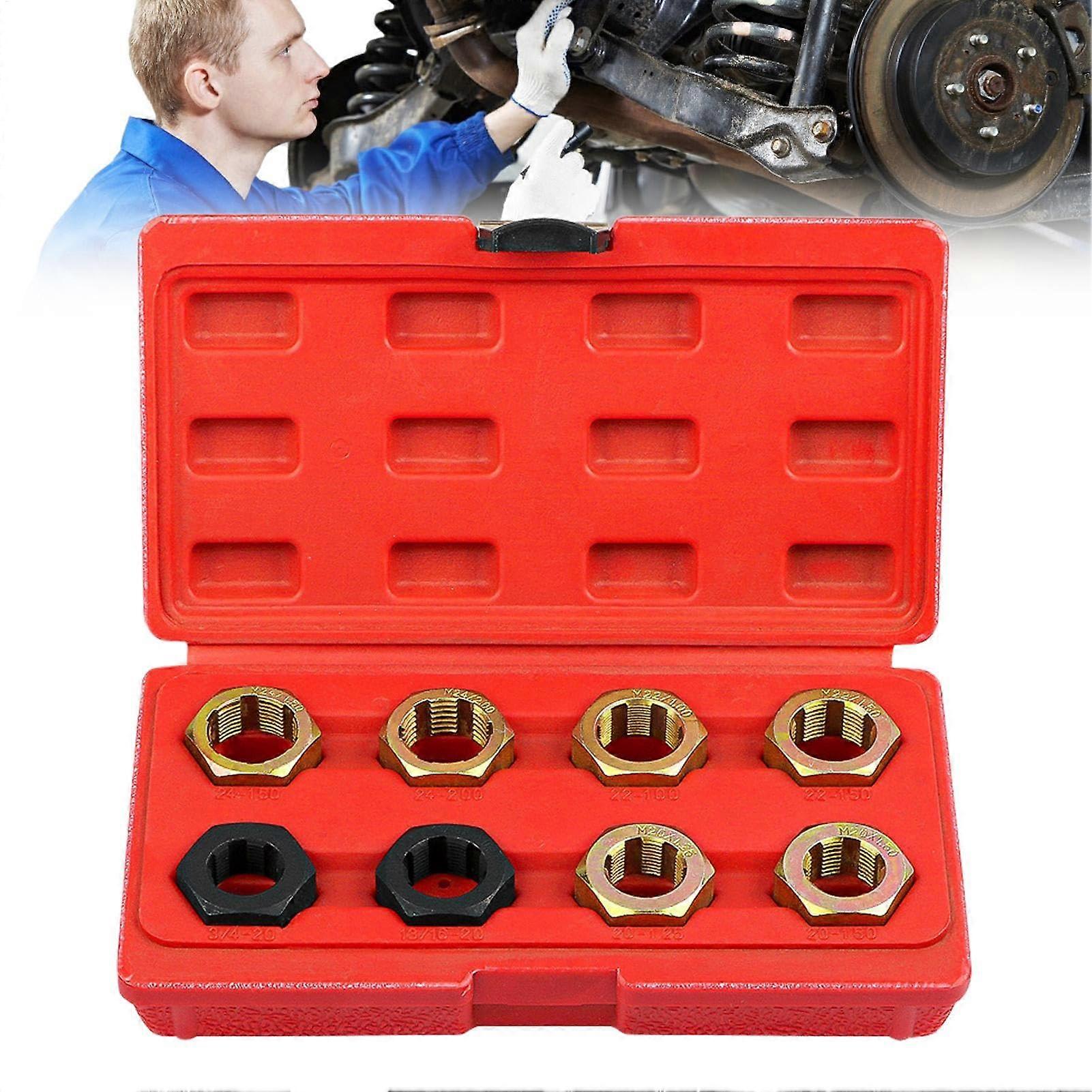 Rethreading Tool Kit, 8Piece Thread Restorer Kit, Thread Hunter Method Restorer, Hex Tap  Tool