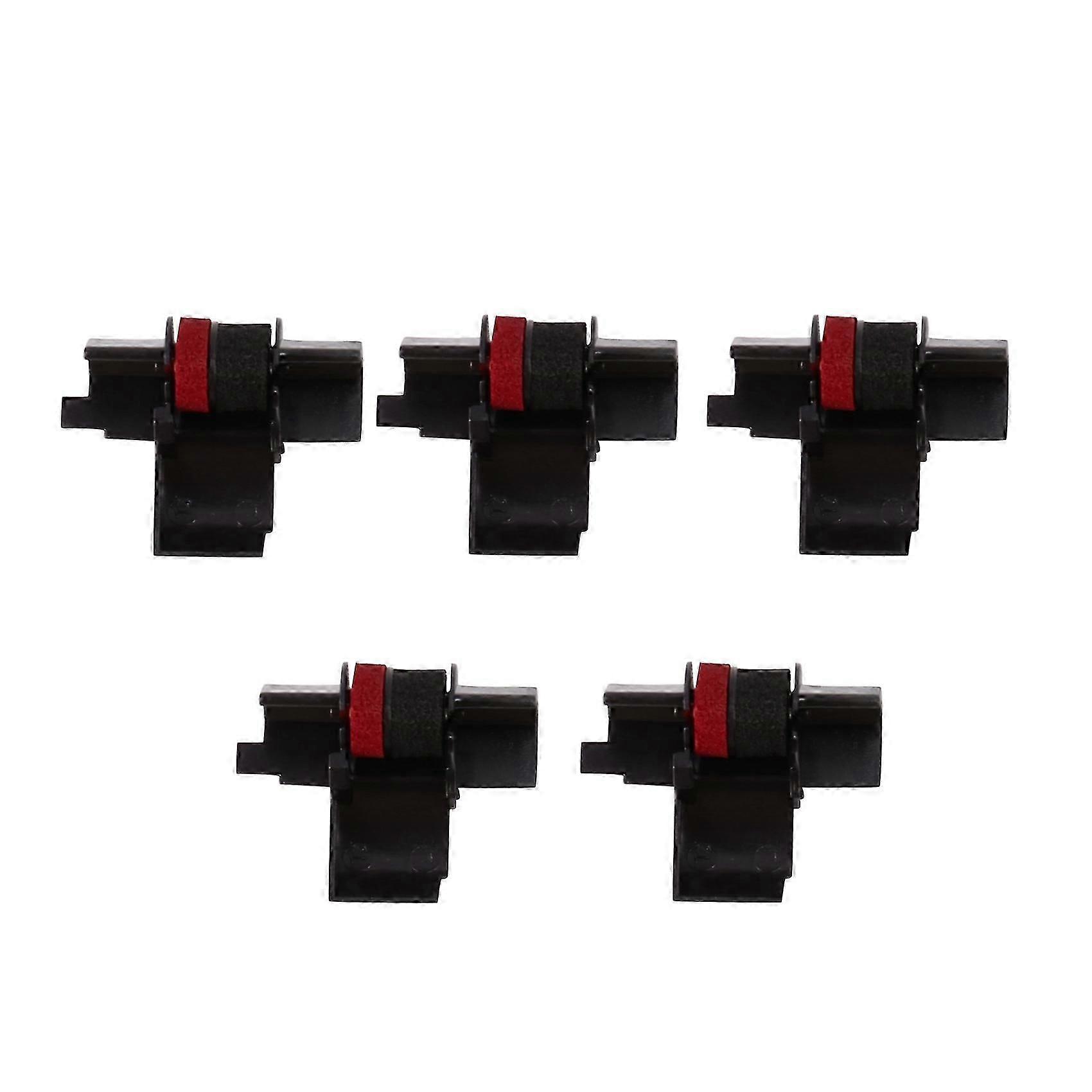 IR-40T (5 Pack) Compatible Calculator Printer Ribbons Ink Roller - Black & Red