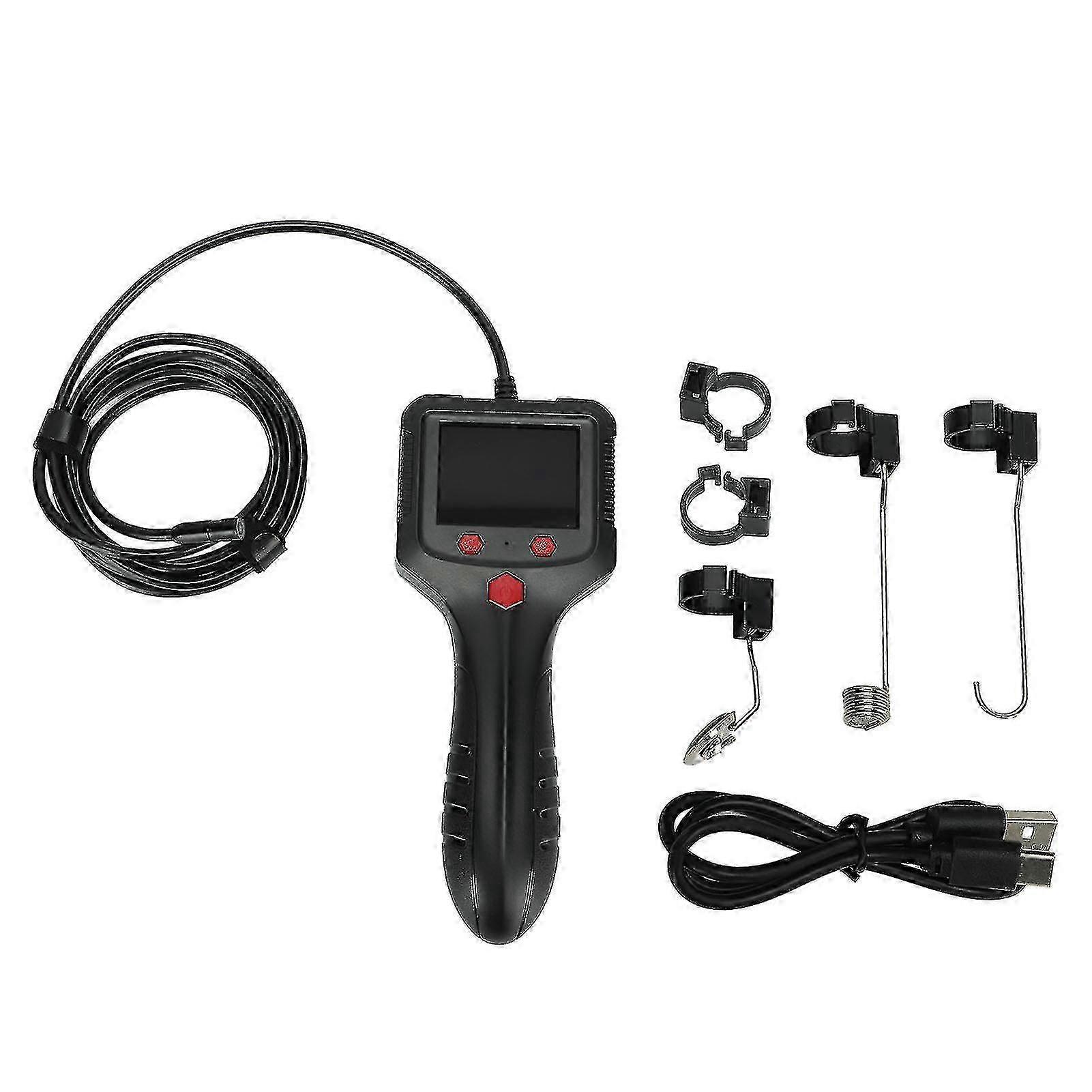 Hot 2.4In Lcd Inspection Camera, 1080P Hd Screen Endoscope With Real-Time Video Viewing And Image Capturing For Hard-To-Reach Areas, Built-In 18650