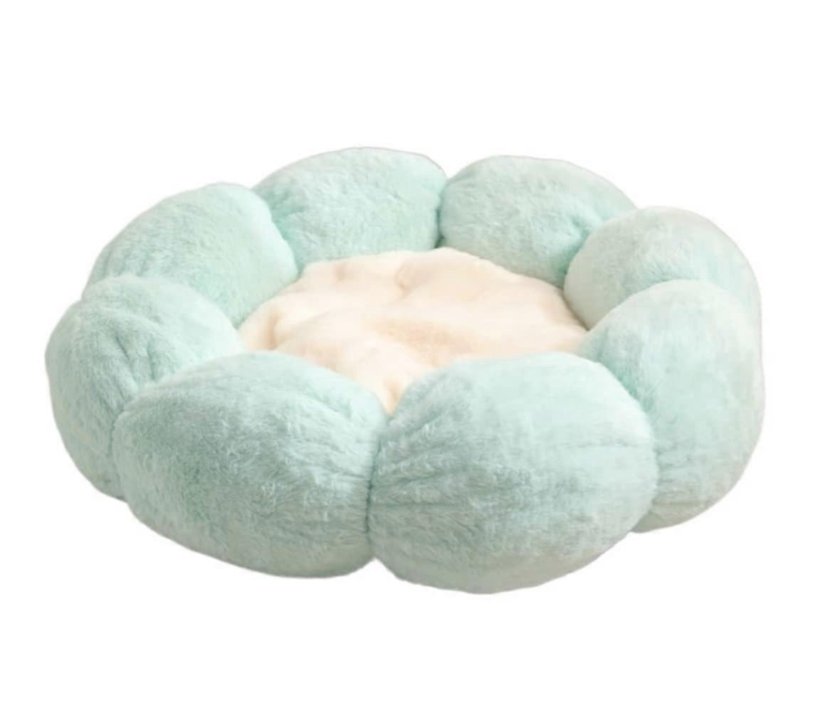 Dog Beds Round Donut Dog Bed 55cm Diameter Soft Plush Calming Pet Bed Color D