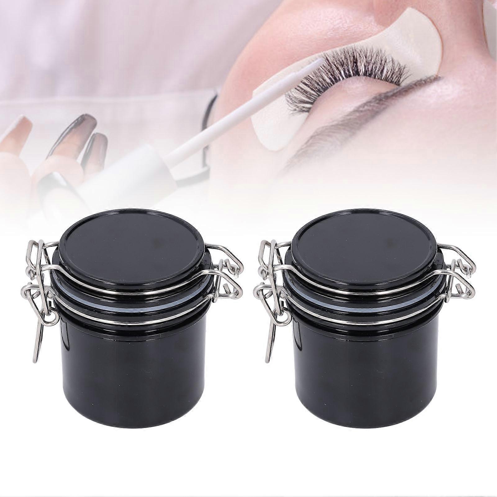 2pcs Glue Storage Jars 200ml Lash Glue Container Grafting Sealing Adhesive Storage Jar for Eyelash Extensions 