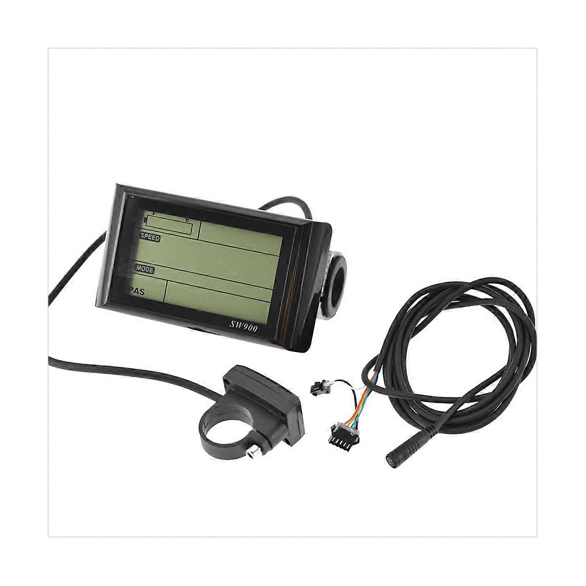24-72V SW900 LCD Display Control Electric Bicycle Speed Meter Speedometer Wired Speed Counter Code Table E-Bike