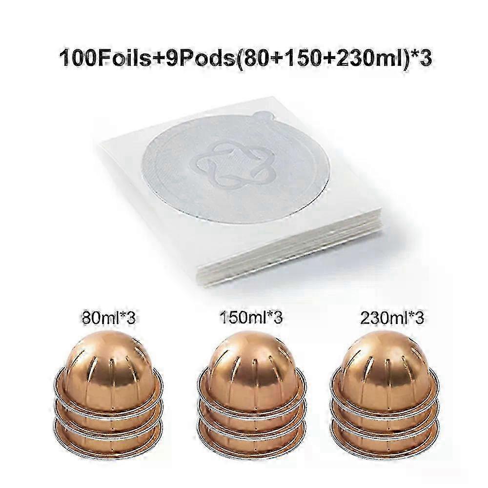 z compatible for Nespresso Vertuo Next Pop Stainless Steel Reusable Capsule Vertuoline Refillable Coffee Filter Compatible with Original