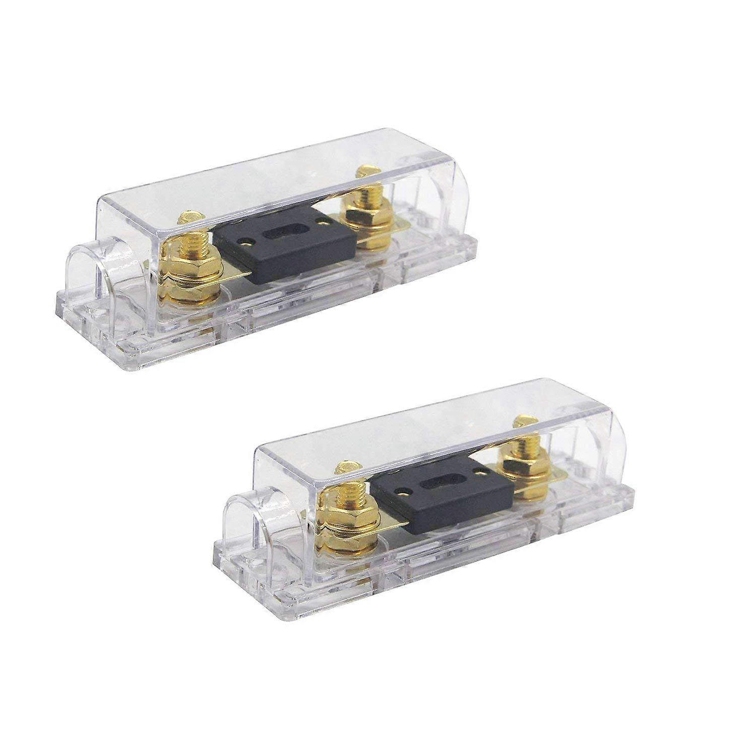 0/2/4 Gauge AWG Inline ANL Fuse Block 300A Fuse Holder With 300A ANL Fuse For Car Audio (2 Pack)