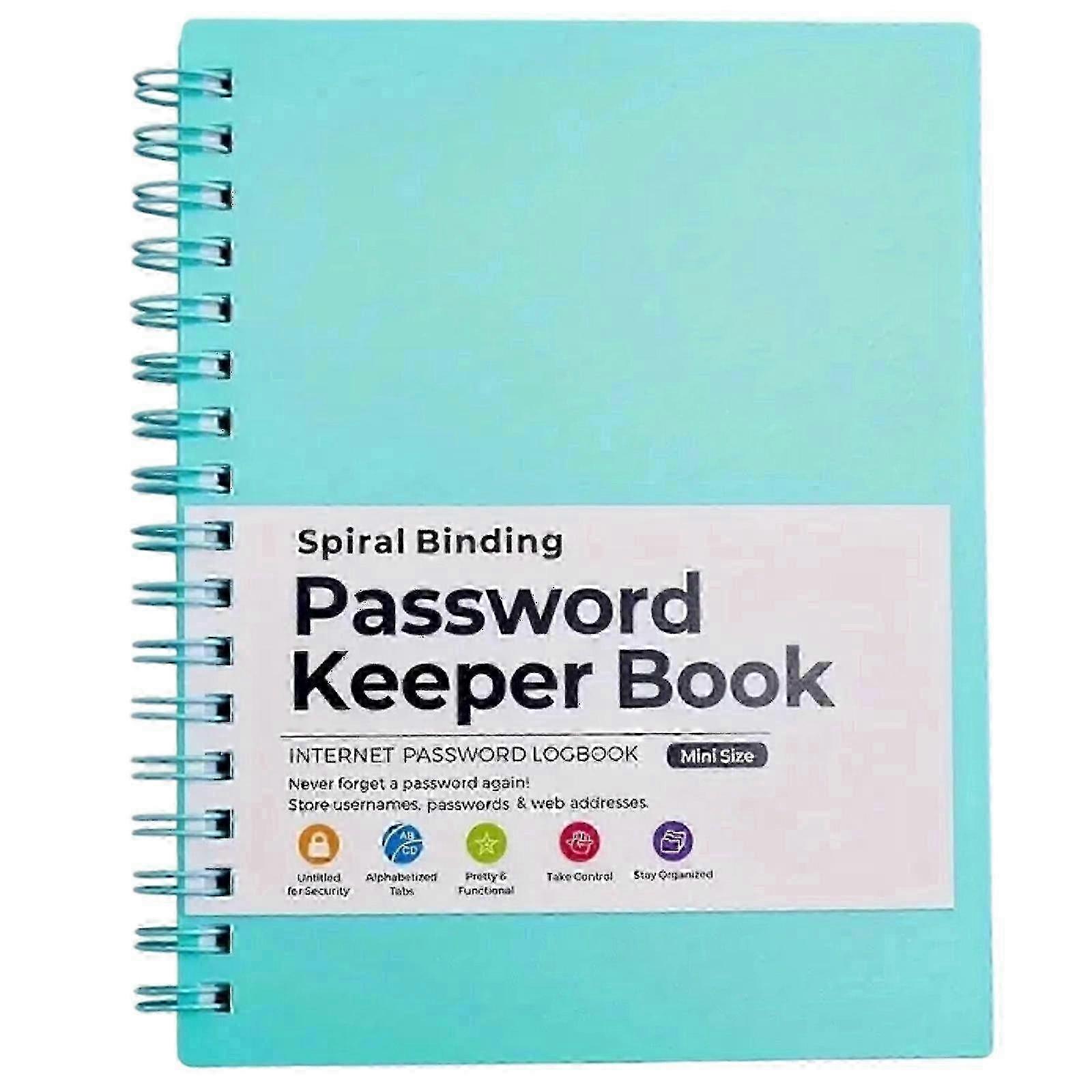 Portable Password Keeper Book Easy to Turn Pages Password Book with Alphabetical Tabs for Class Notes and Journals Pink