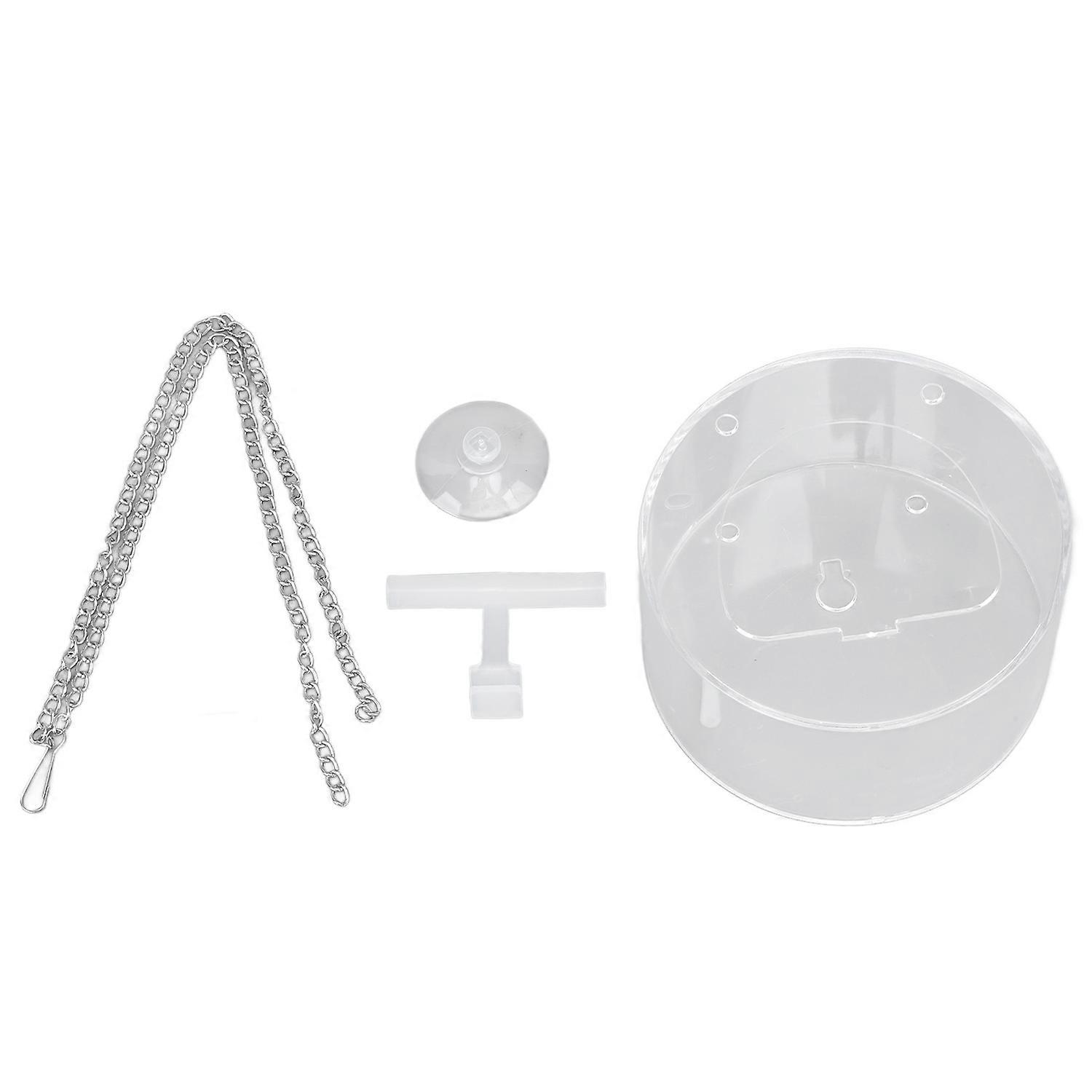 Clear Window Bird Feeders Durable Decorative Round Shape Wild Bird Feeders with Strong Suction Cups 