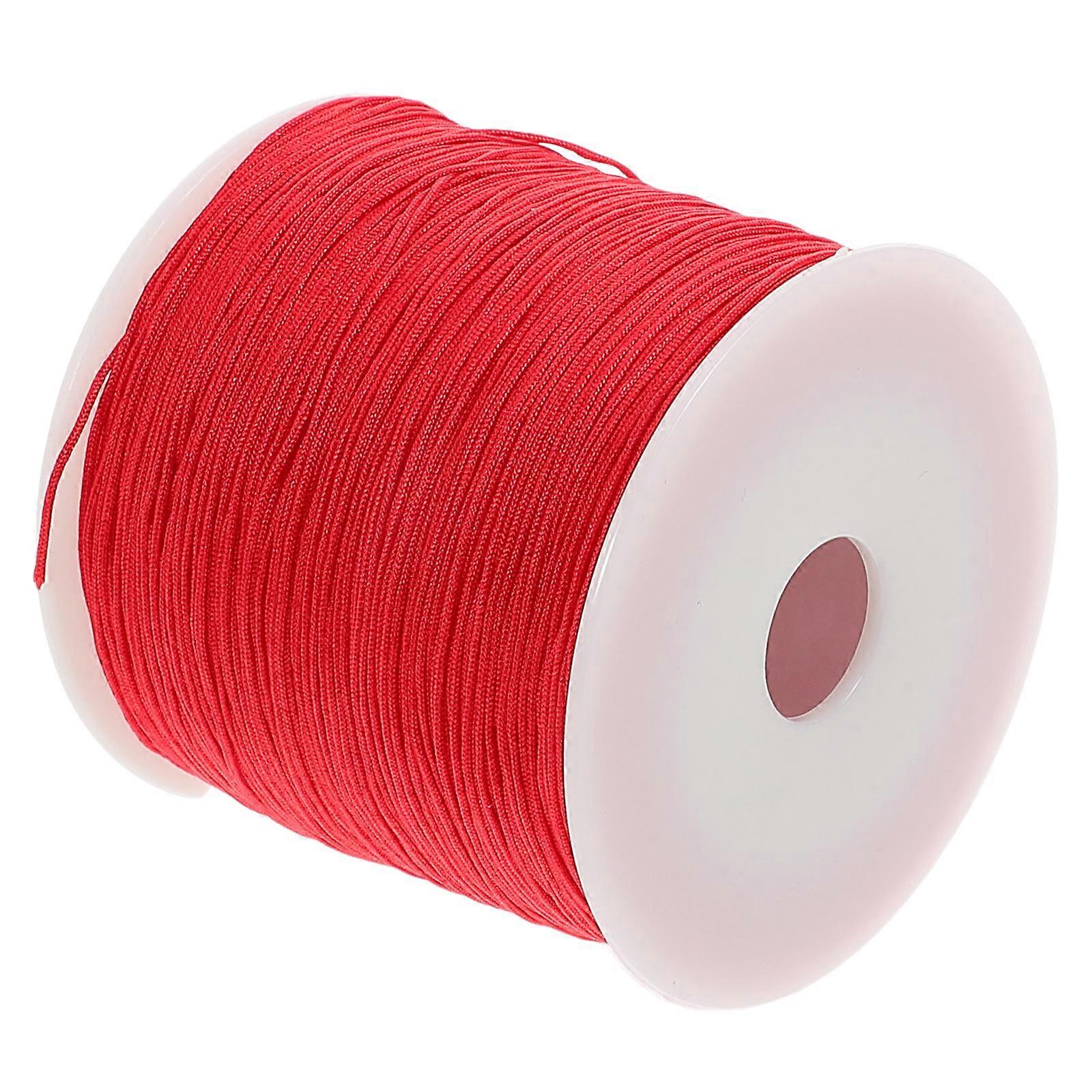 Red Nylon String for Jewelry Making with 1 Roll Woven Bracelet Cord