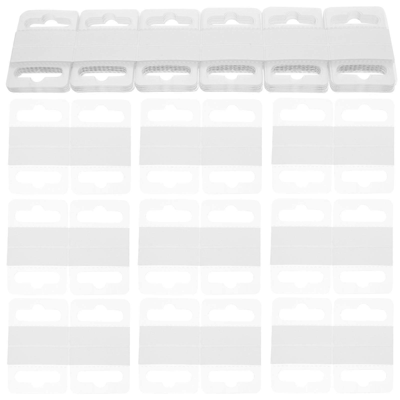 Plastic Merchandise Hanging Tags for Retail Display 200Pcs White Tabs